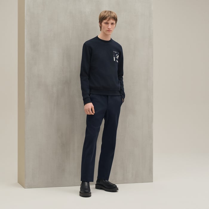 Marine "Ex-libris" Crewneck Sweater