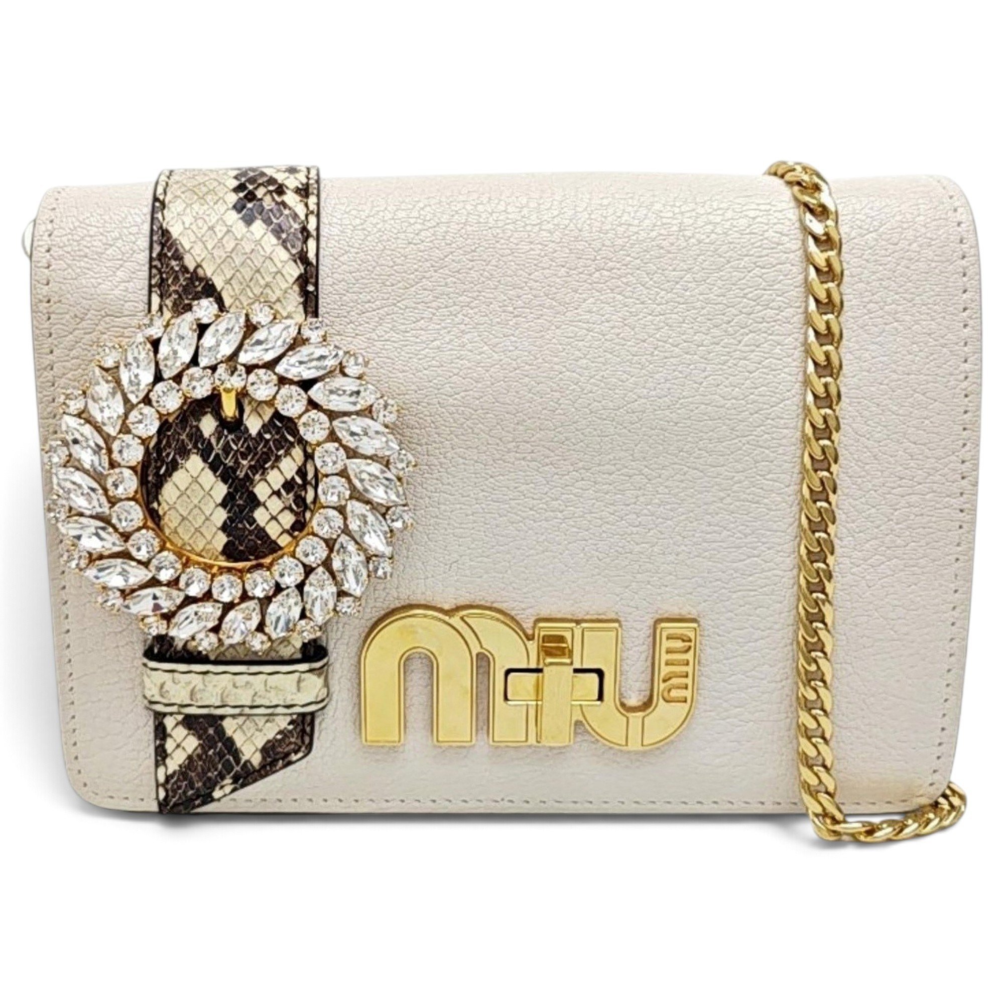 My Miu leather handbag
