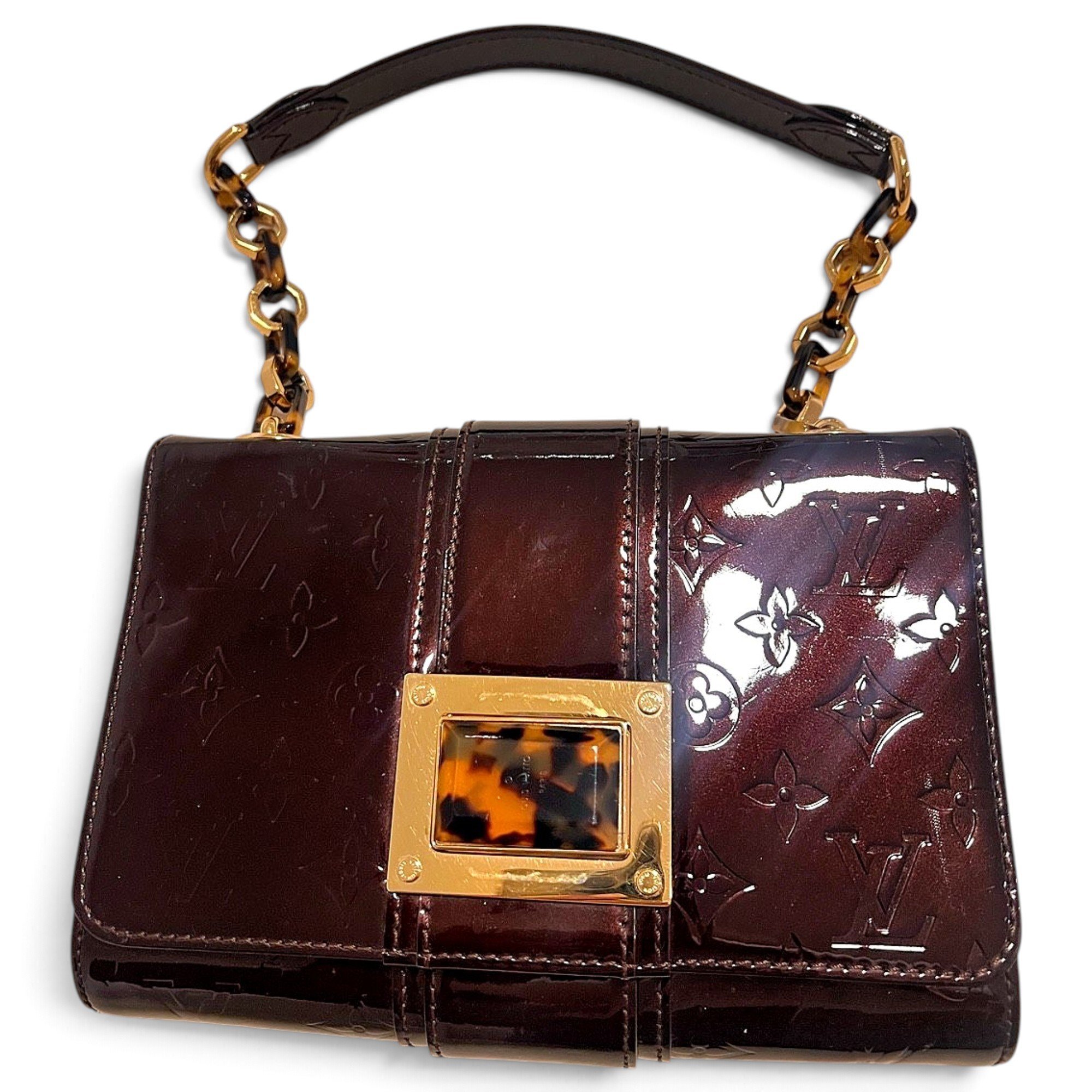 Patent leather handbag