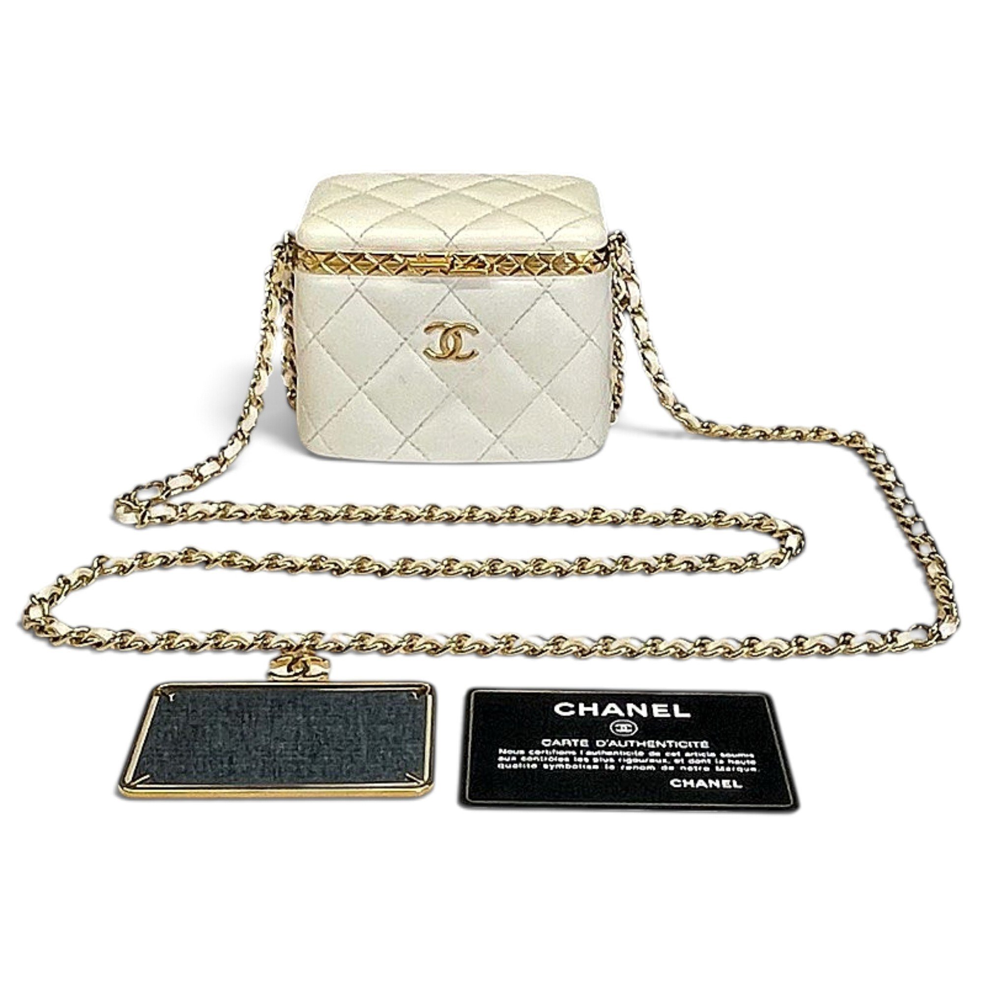 Trendy CC Vanity leather handbag
