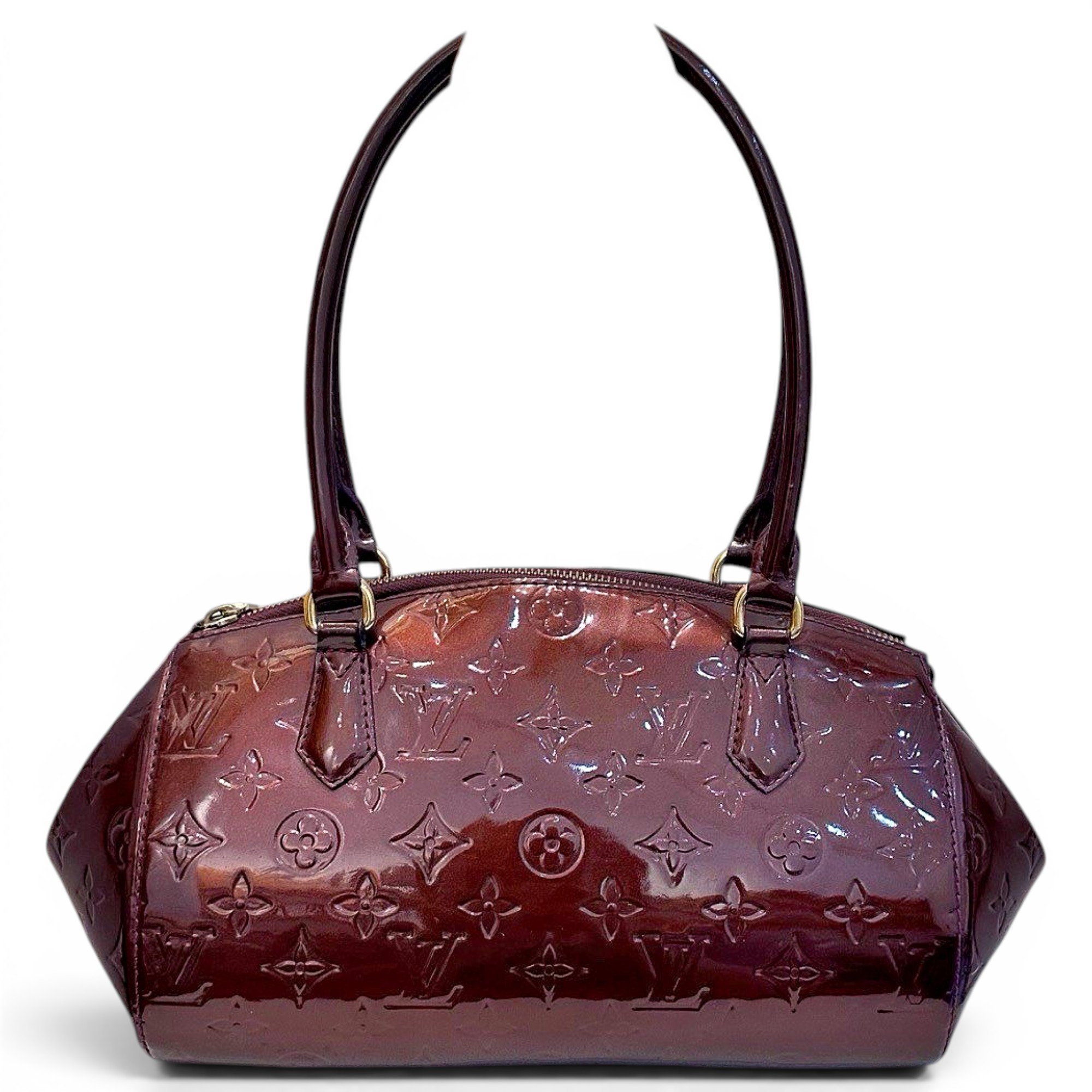 Sherwood patent leather handbag