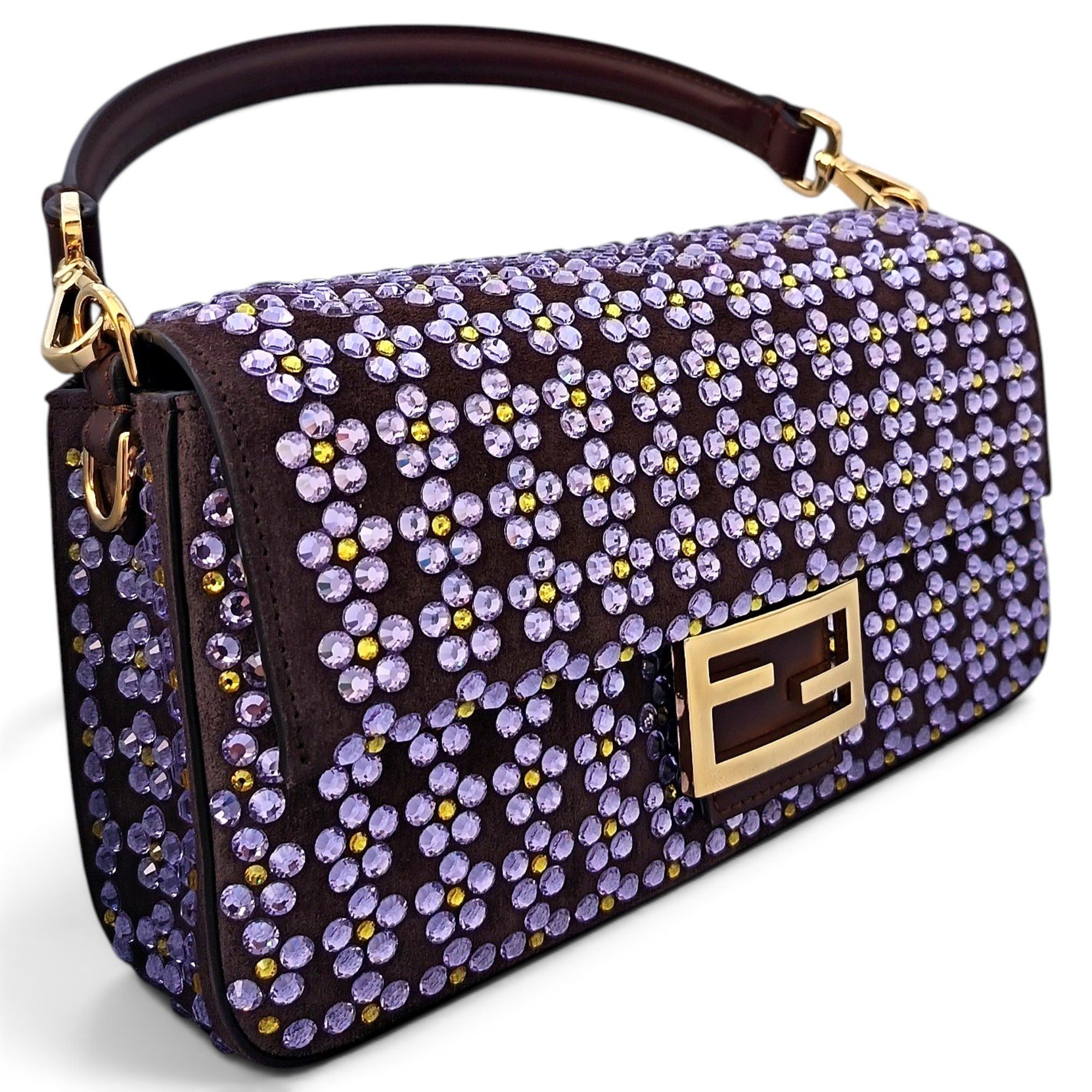 Baguette glitter handbag