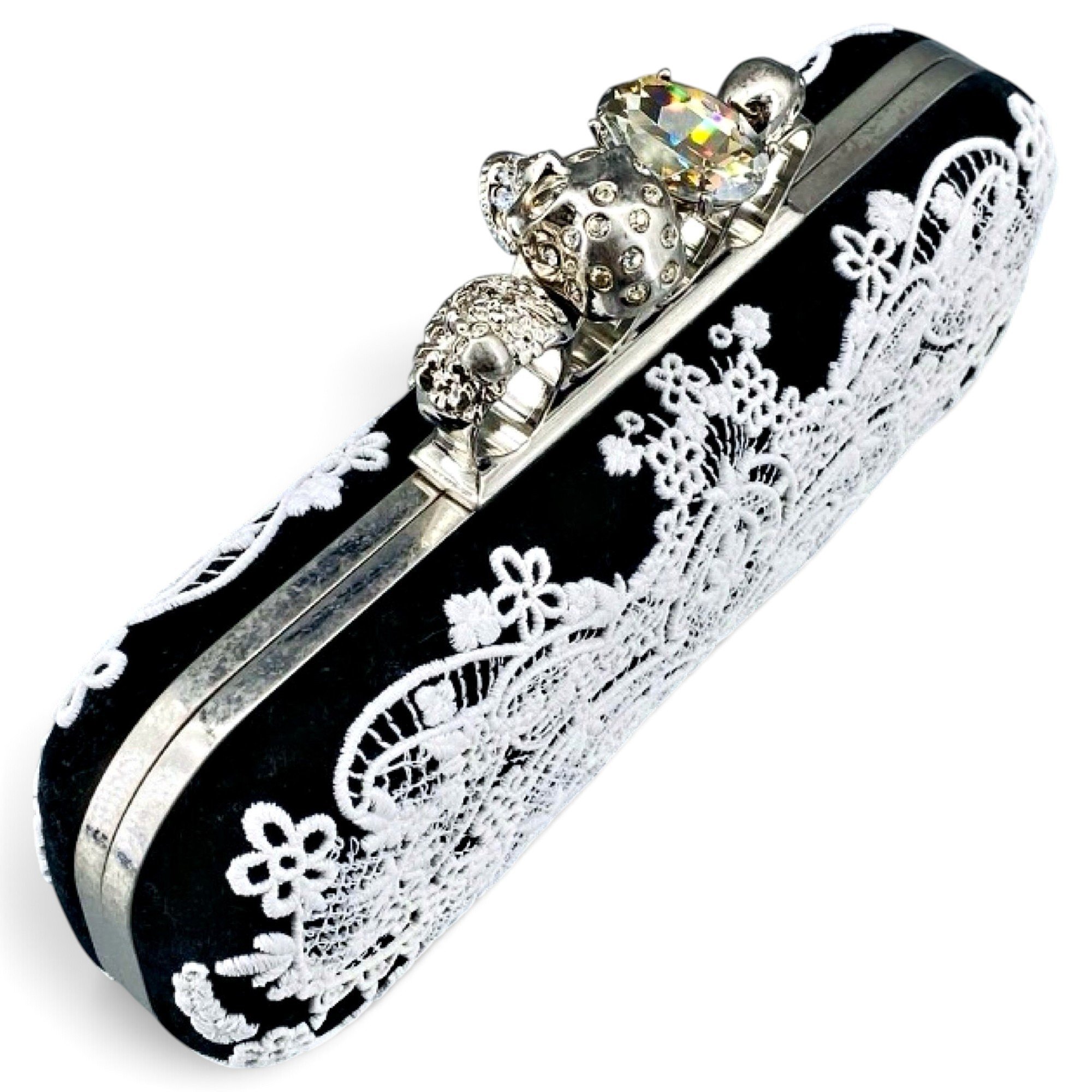 Alexander McQueen Knuckle cloth clutch bag