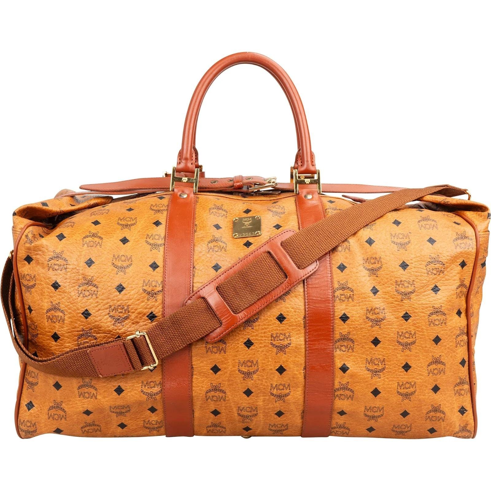 Boston leather travel bag