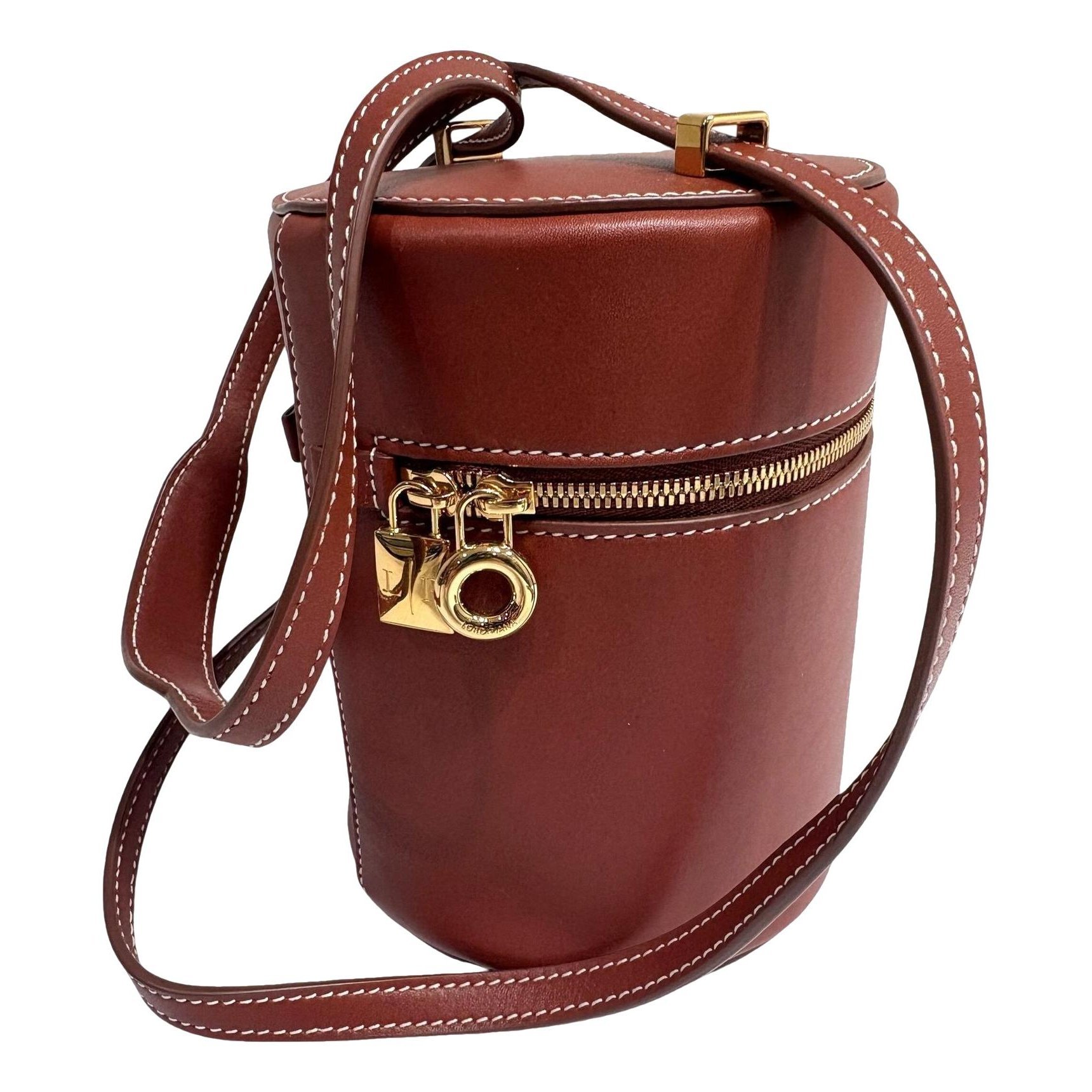 Loro Piana Extra Case leather crossbody bag