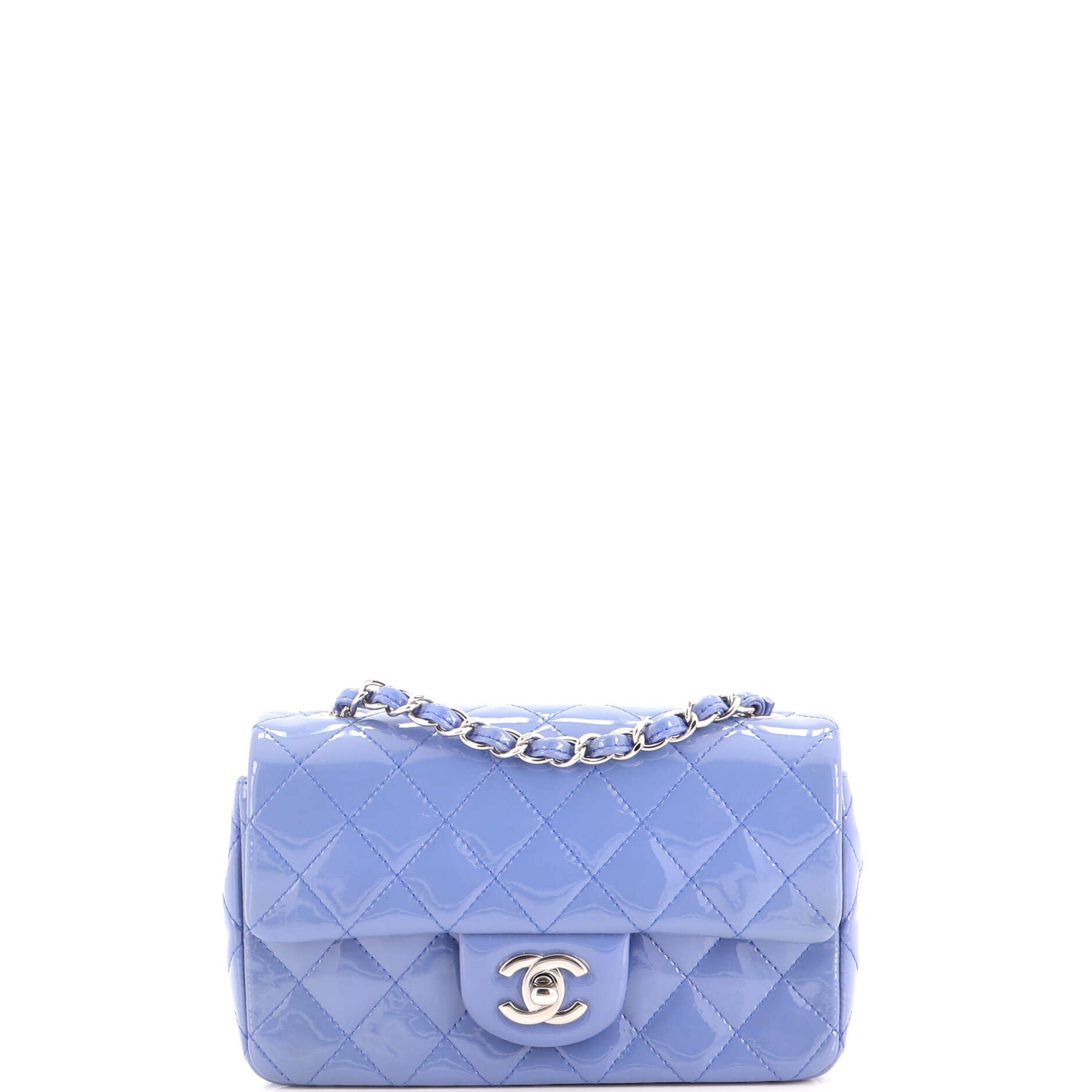 Classic Single Flap Bag Quilted Patent Mini