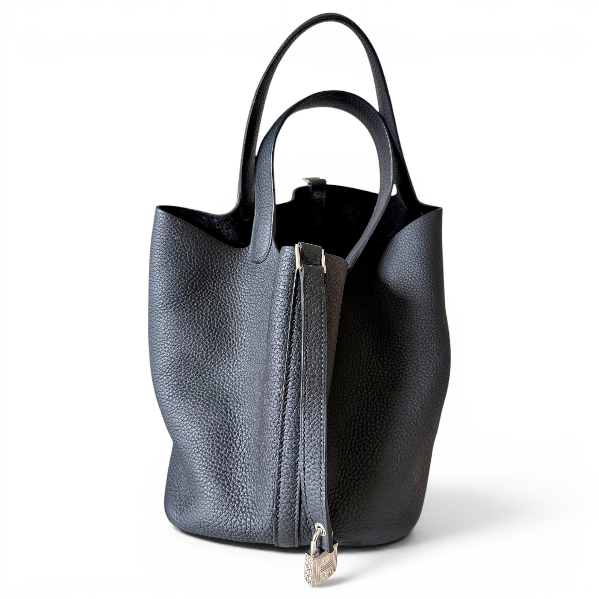 Picotin leather tote