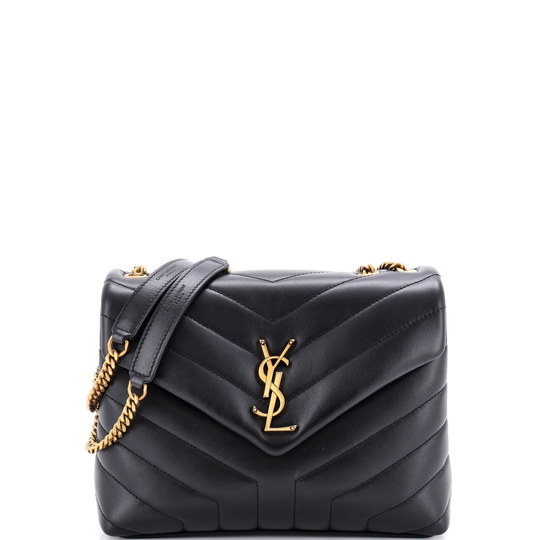 Saint Laurent Loulou Shoulder Bag Matelasse Chevron Leather Small