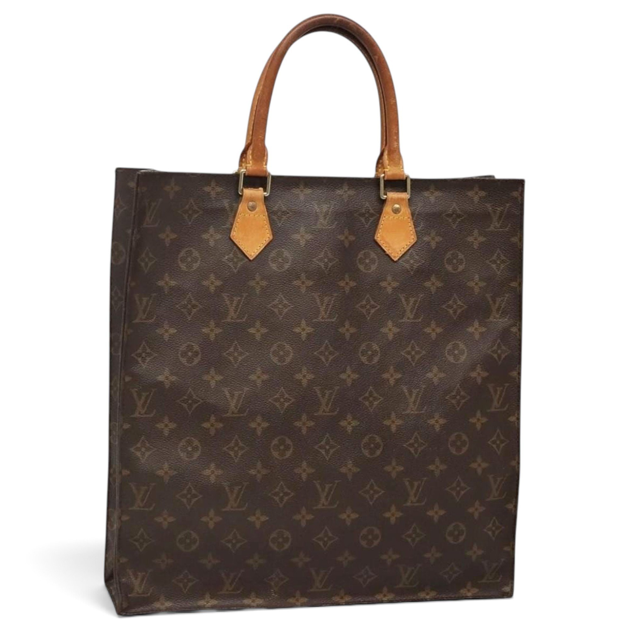 Plat leather handbag