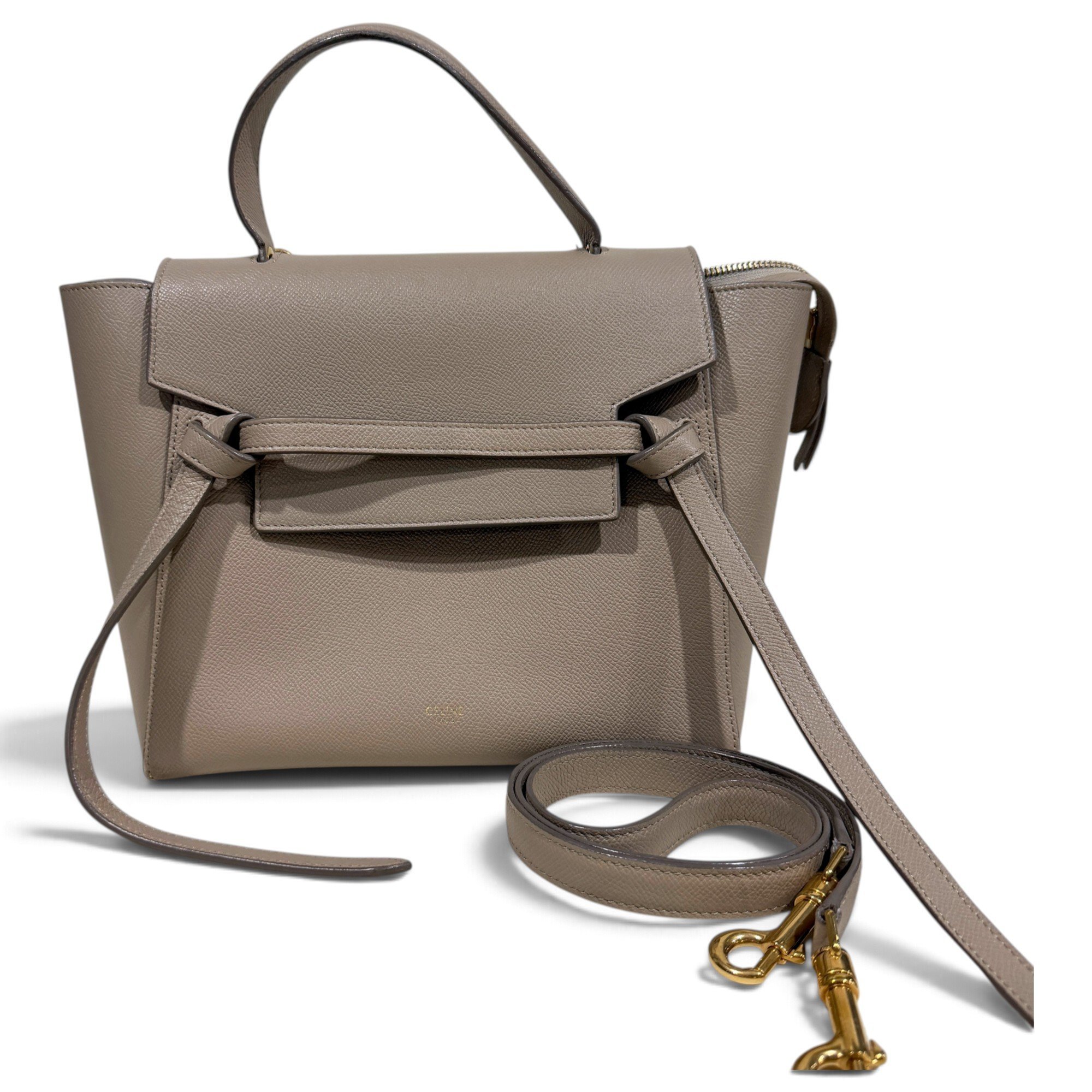 Belt leather handbag