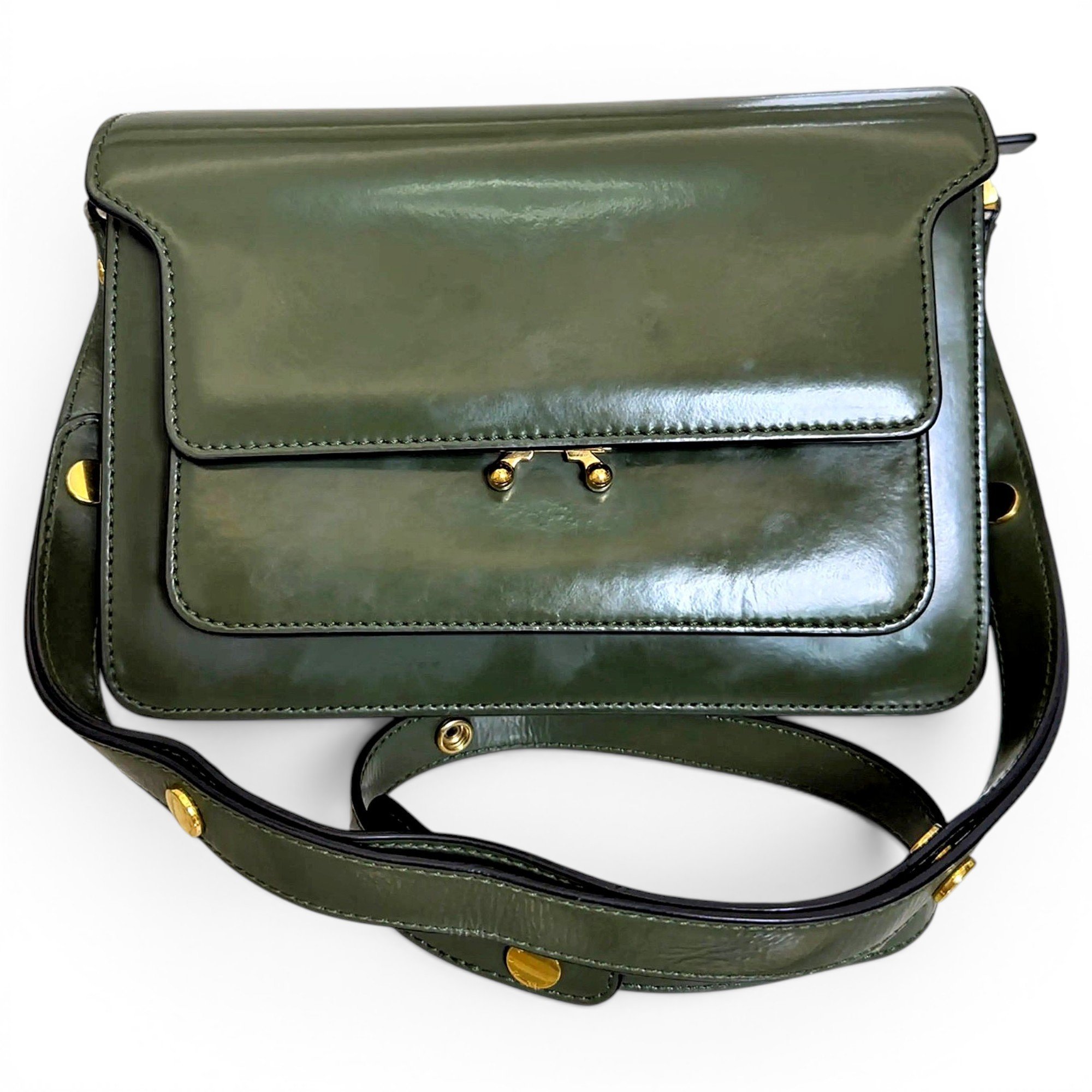 Marni Trunk patent leather handbag