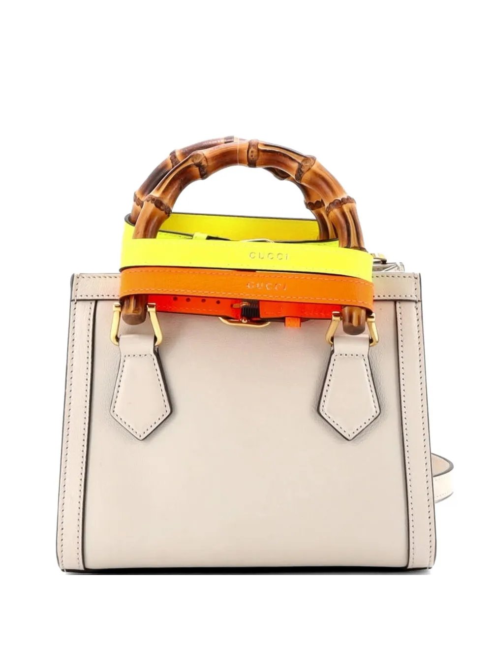 Diana NM Bamboo Handle Tote Leather Mini crossbody bag