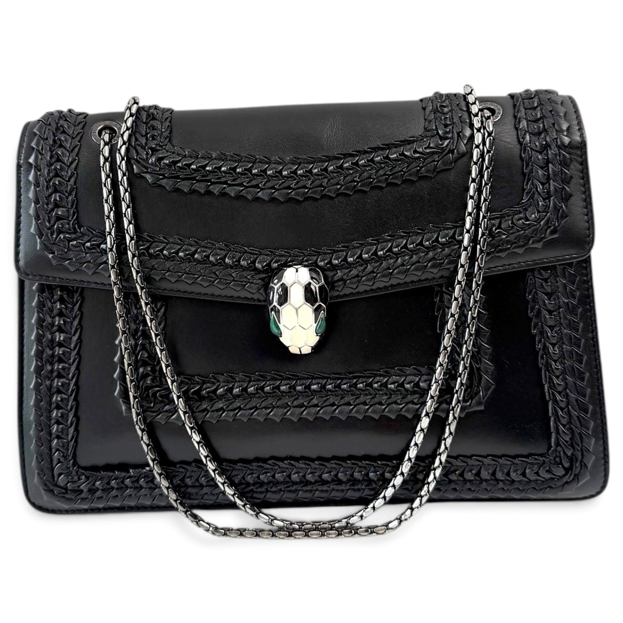 Serpenti leather handbag