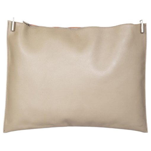 Leather clutch bag