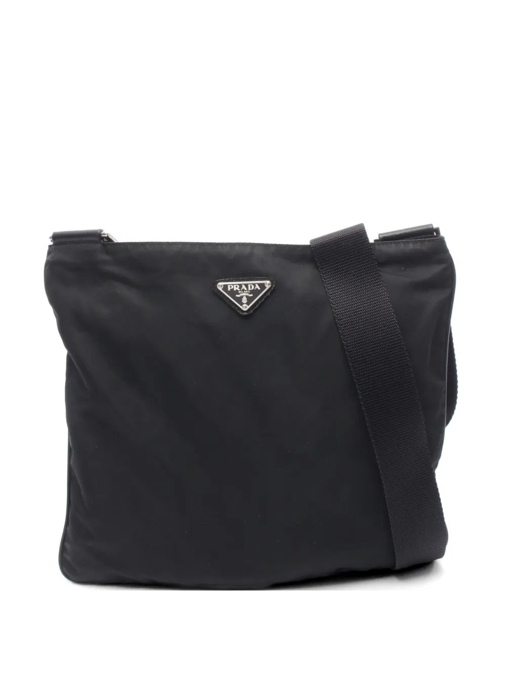 Prada 2000s leather-trim shoulder bag
