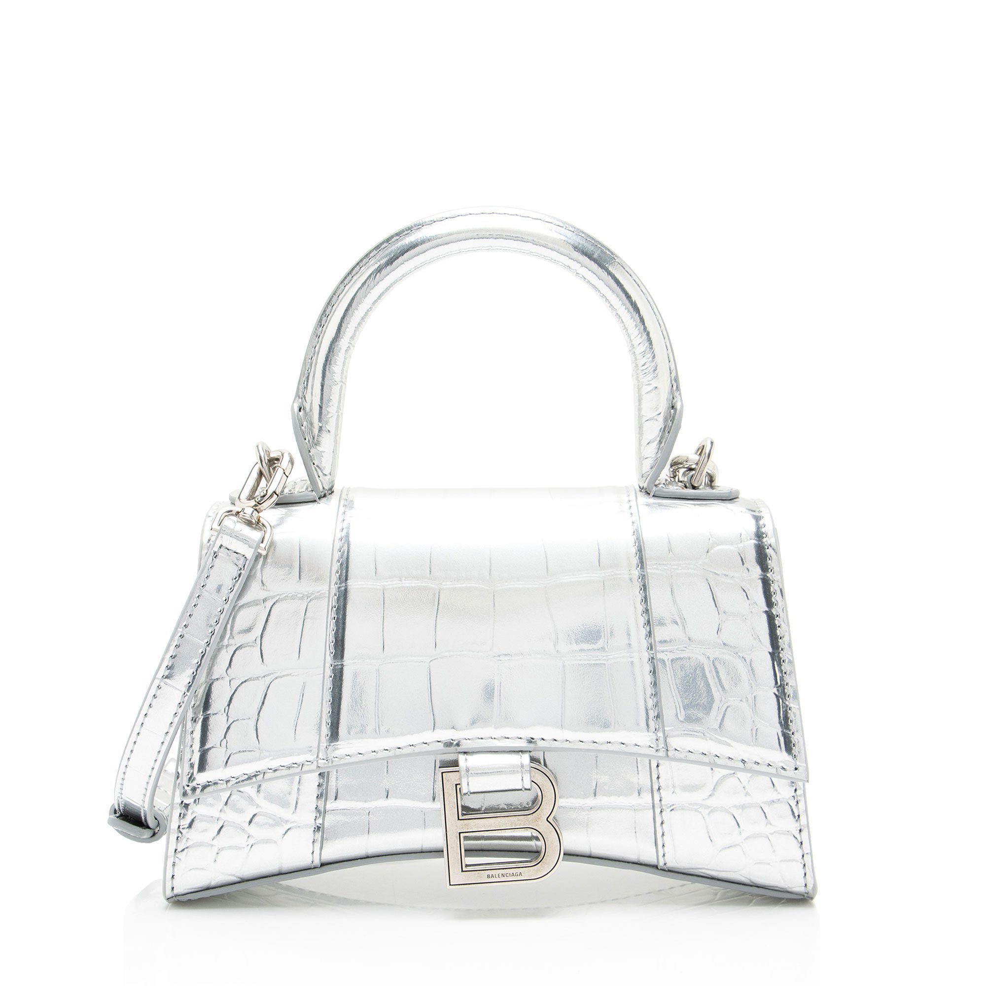 Hourglass leather satchel