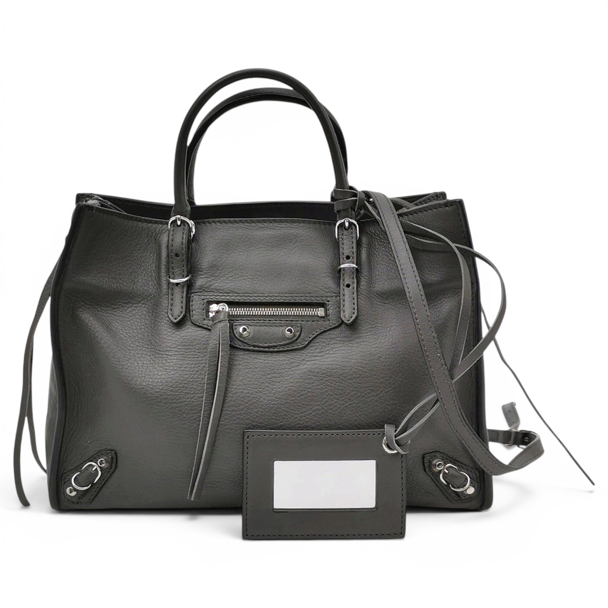 Papier leather handbag