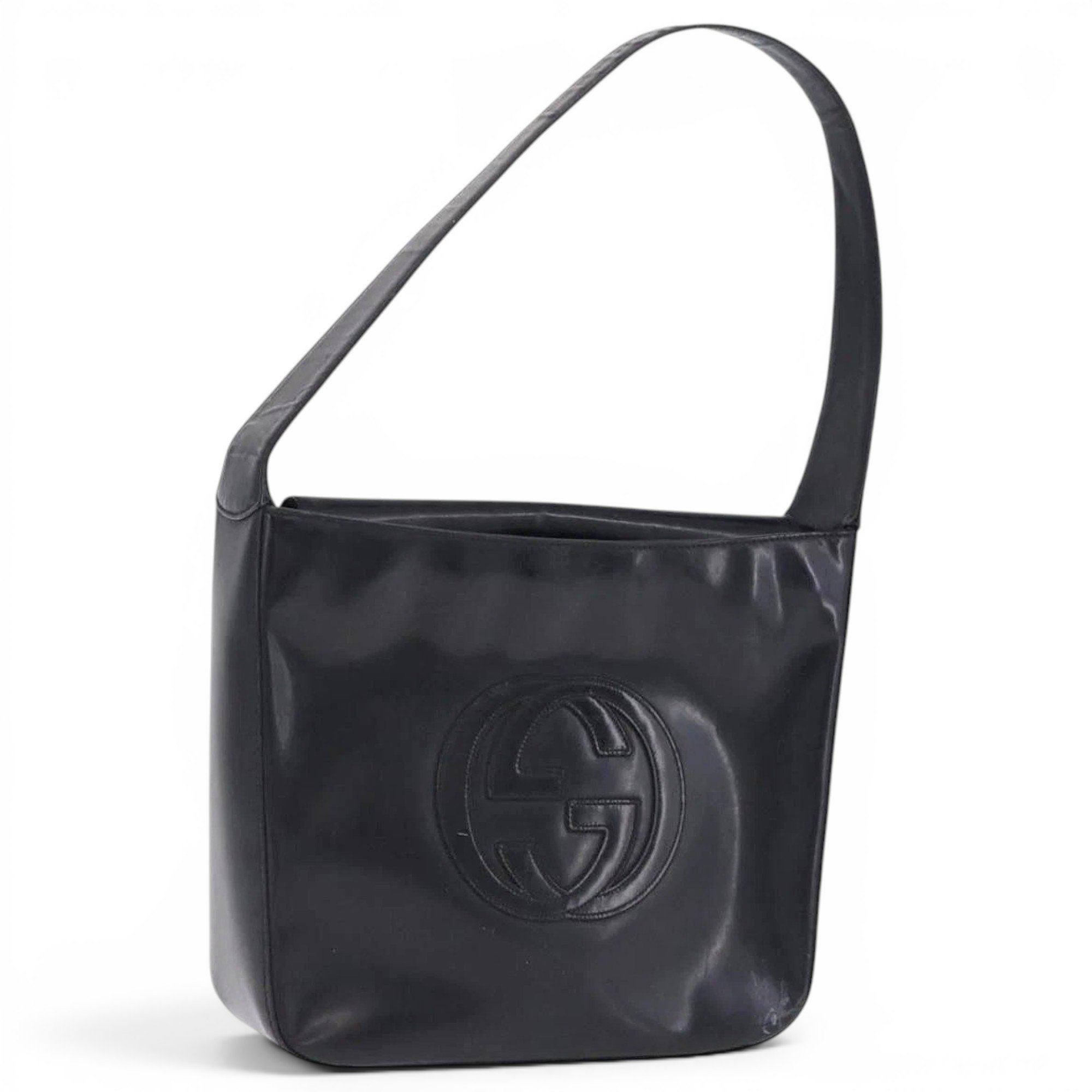Patent leather handbag