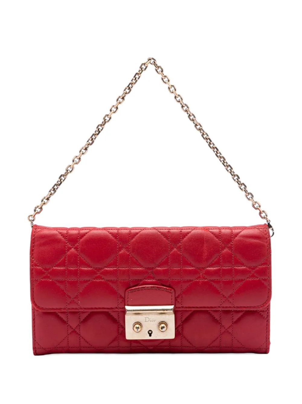 2014 Lambskin Cannage Miss Dior Promenade Wallet on Chain shoulder bag