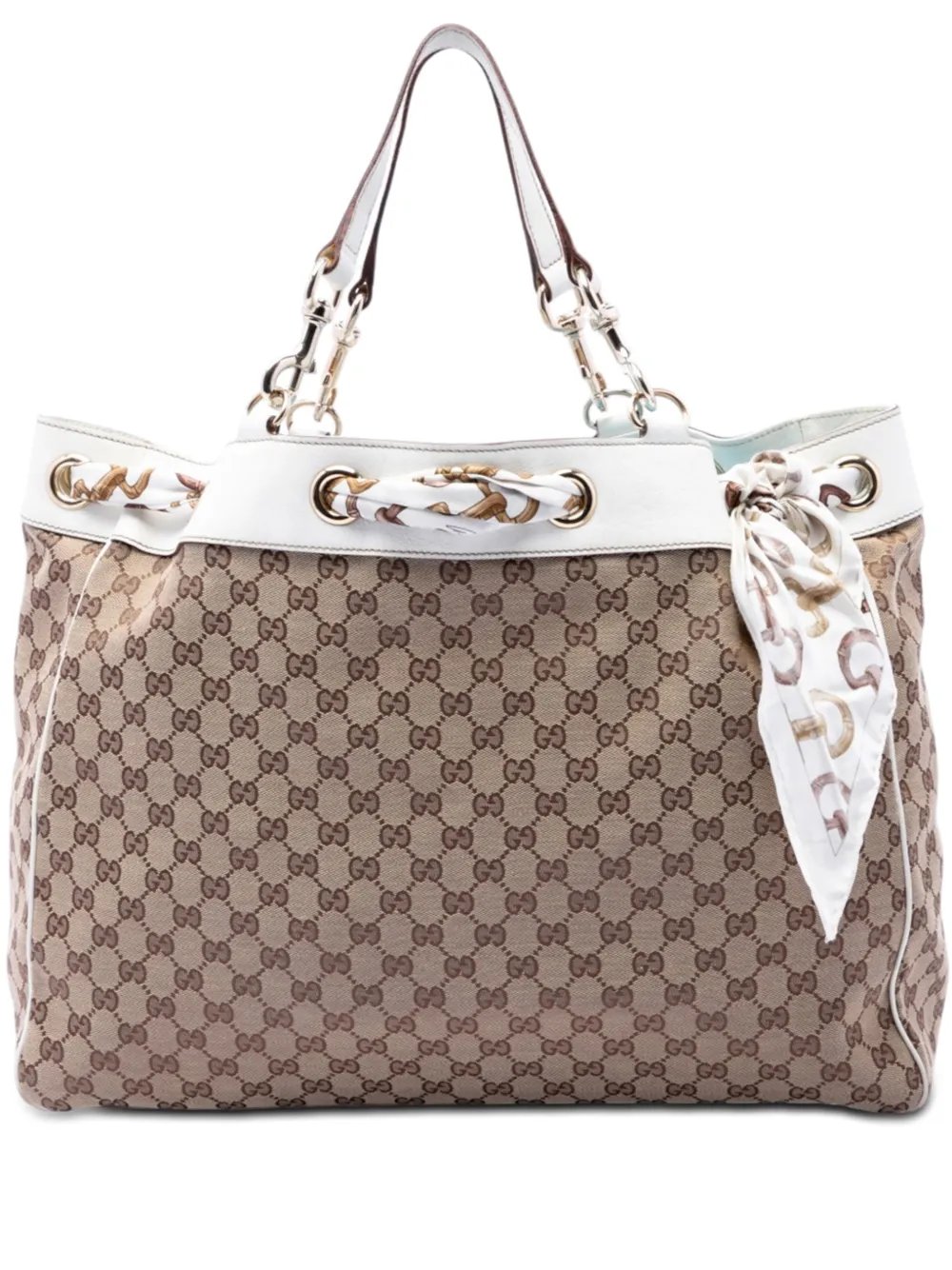 2015-2026 Large GG Canvas Positano Scarf tote bag