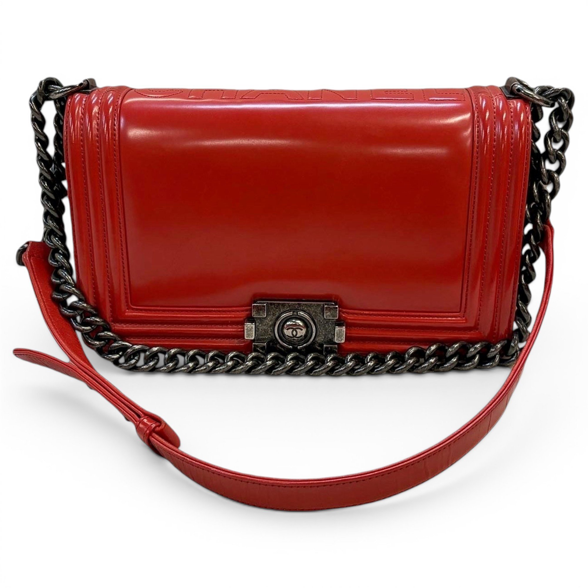 Boy patent leather handbag