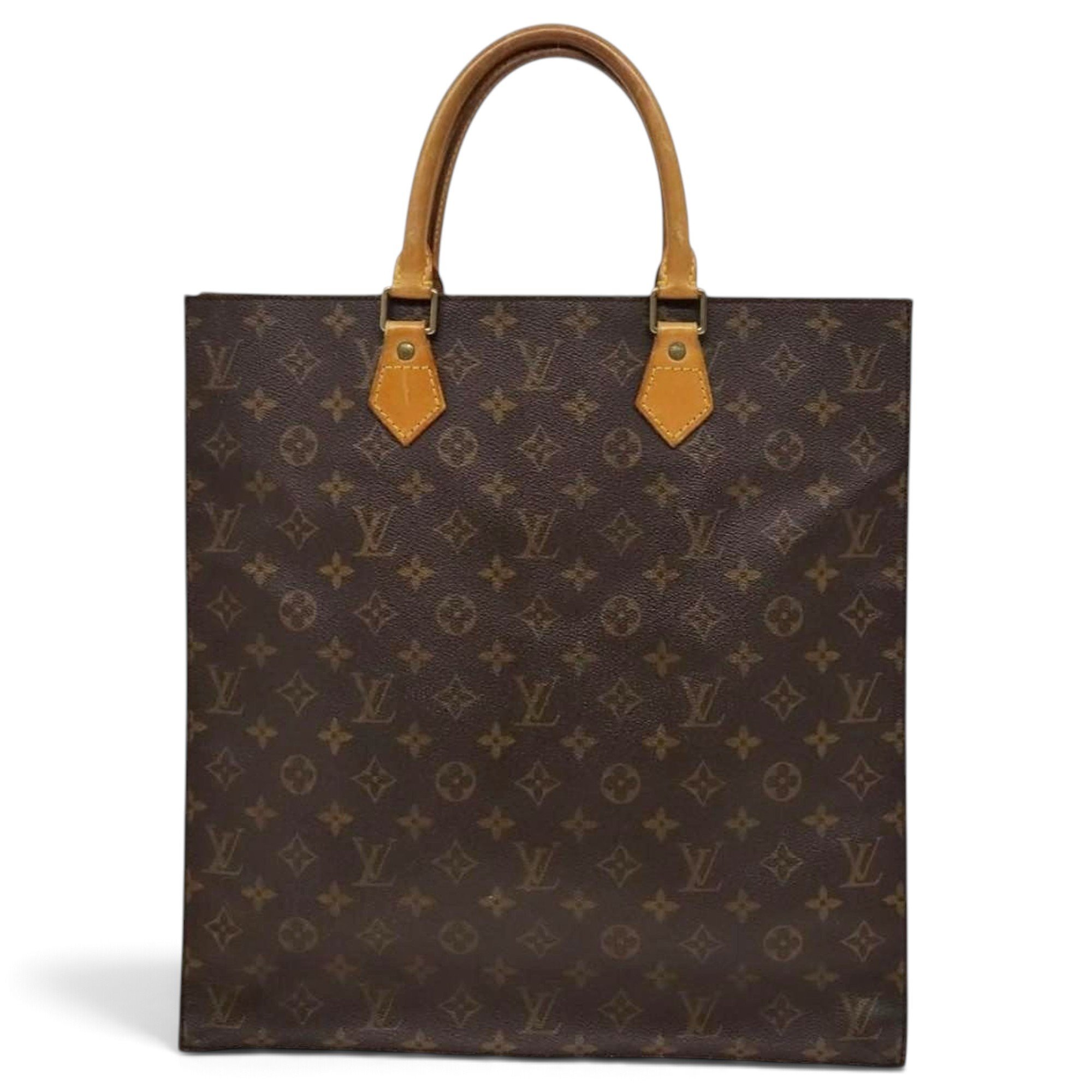 Plat leather handbag