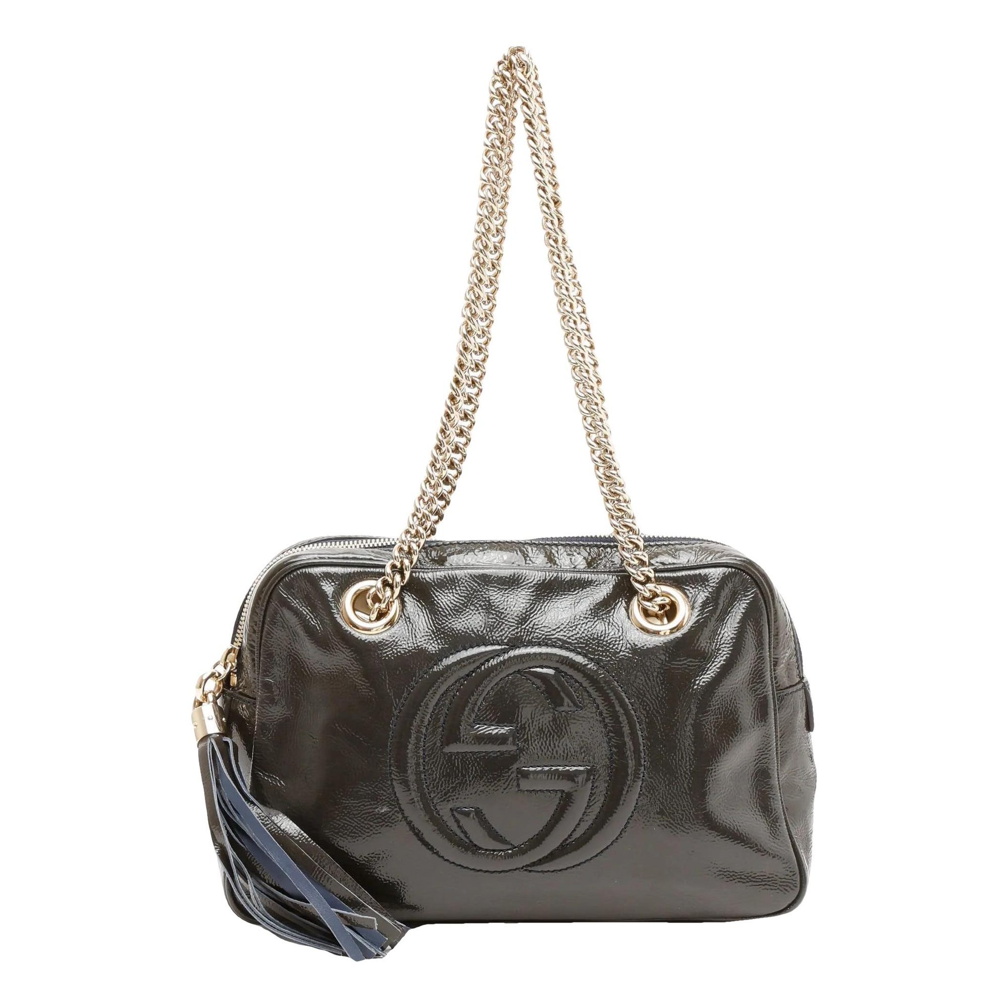 Soho Chain patent leather tote