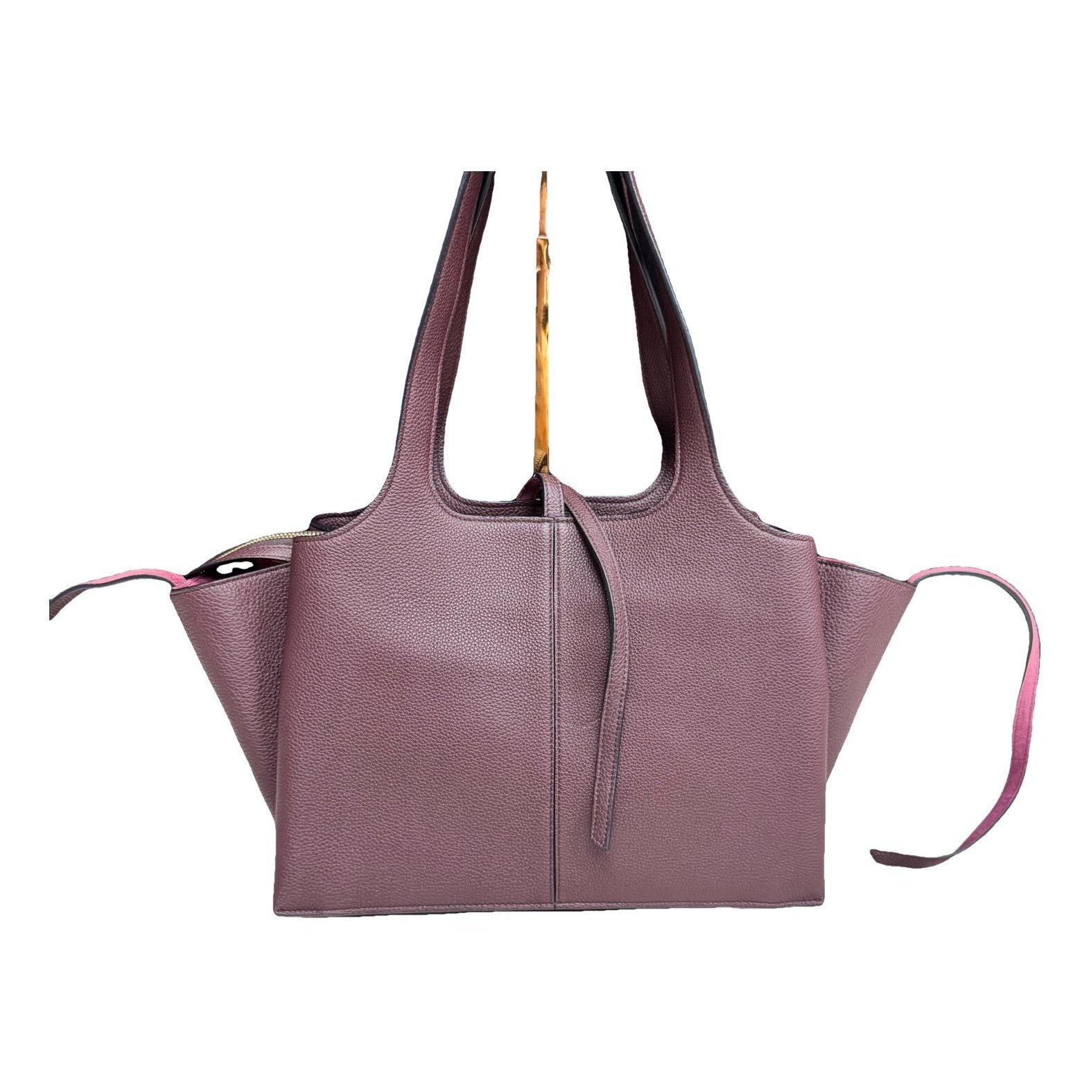 Tri-Fold leather tote