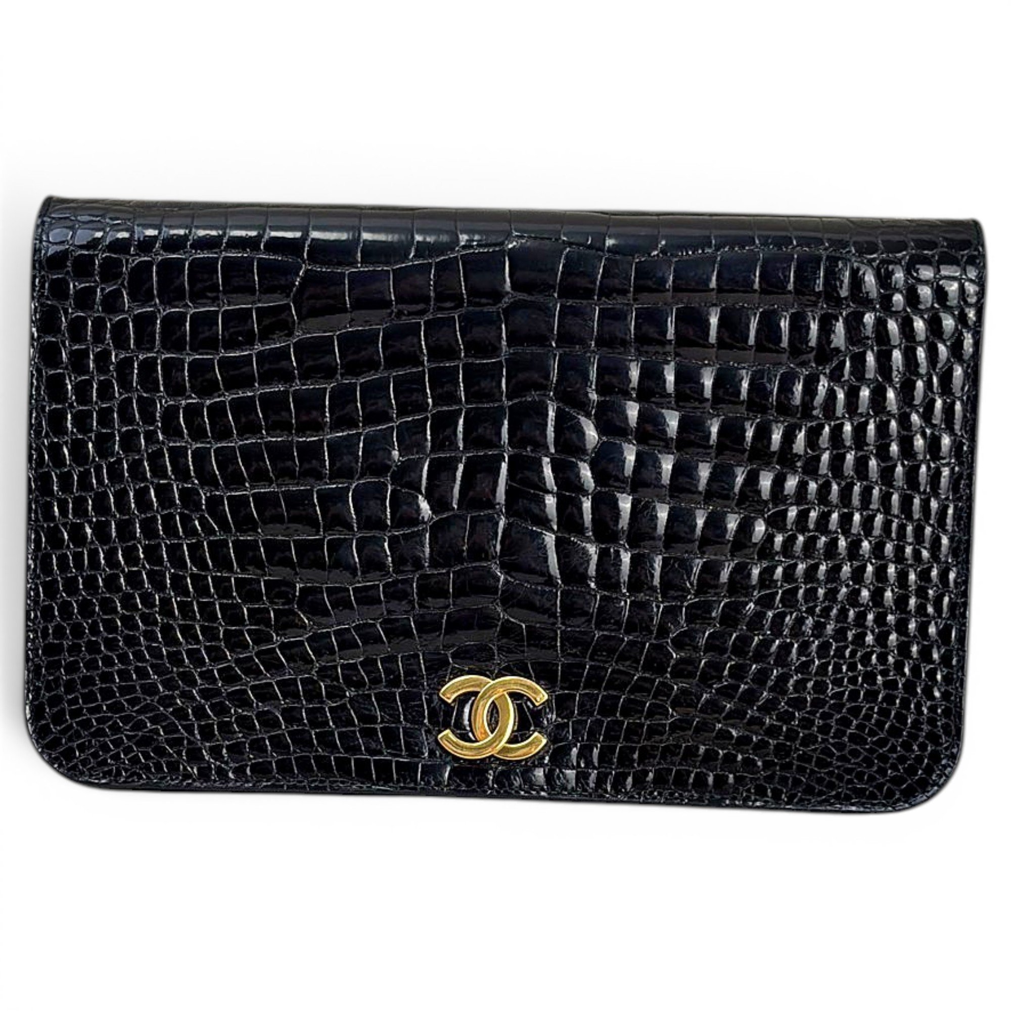 Wallet On Chain leather crossbody bag