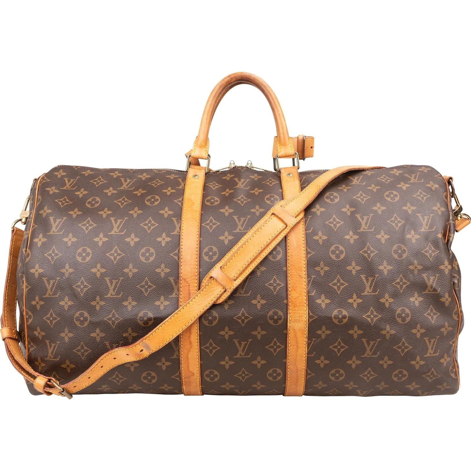 Keepall leather travel bag