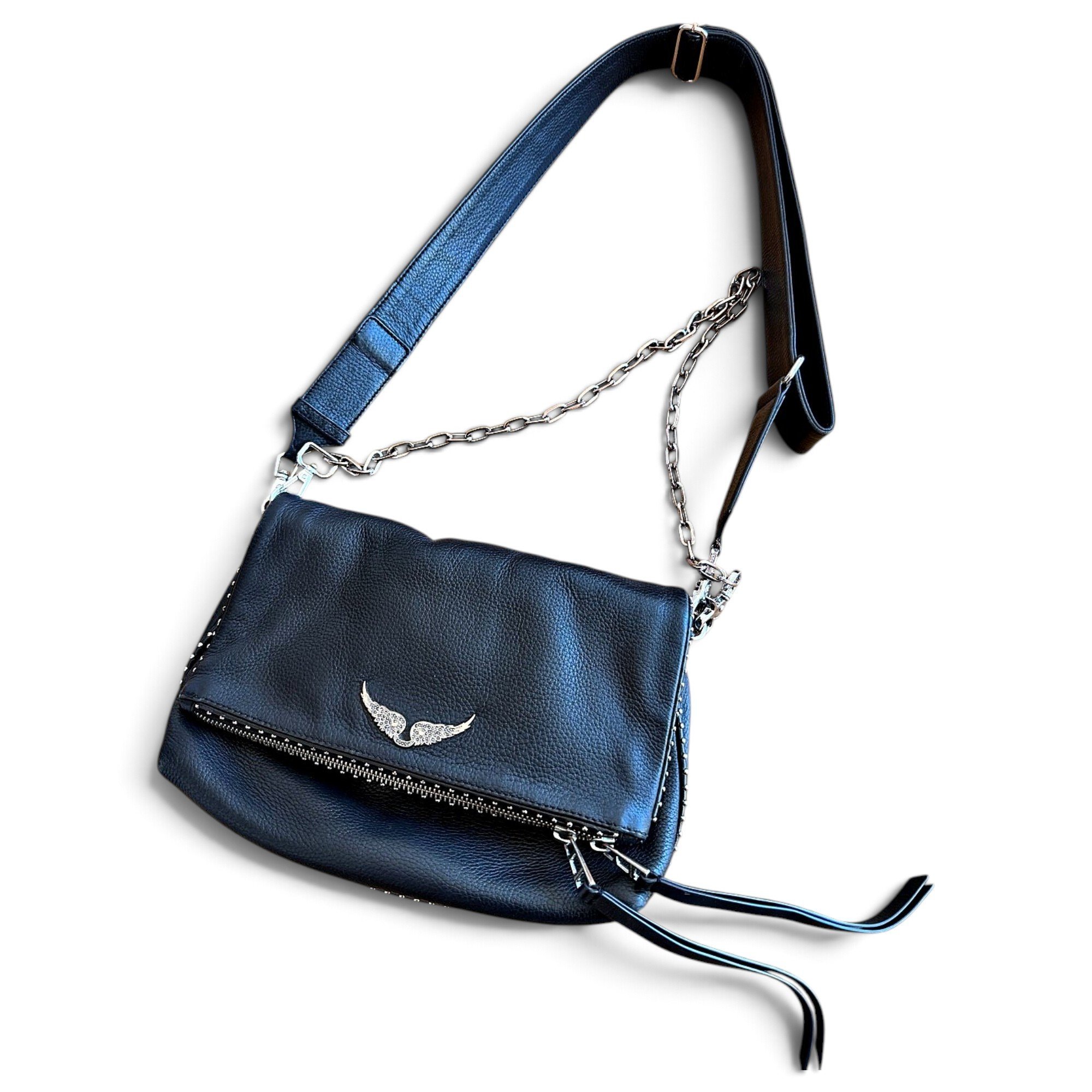 Rock leather crossbody bag