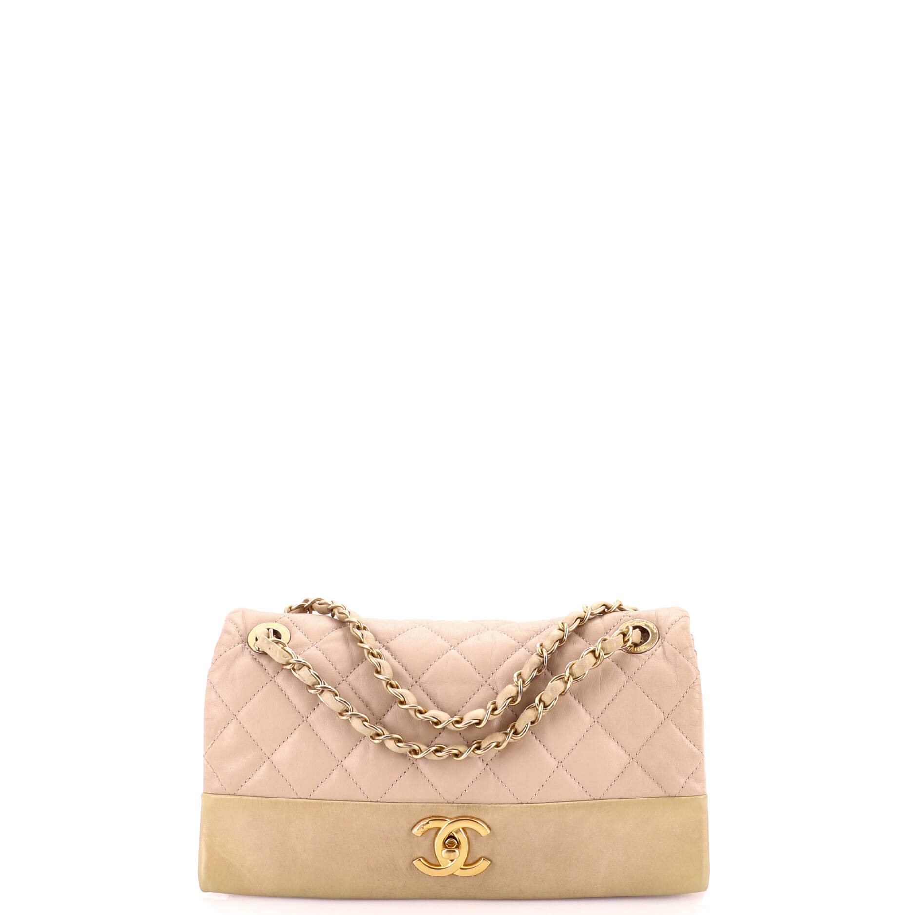 Soft Elegance Flap Bag Quilted Distressed Calfskin Jumbo