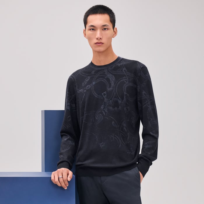 Marine "l'Instruction Du Roy Patine" Crewneck Sweater