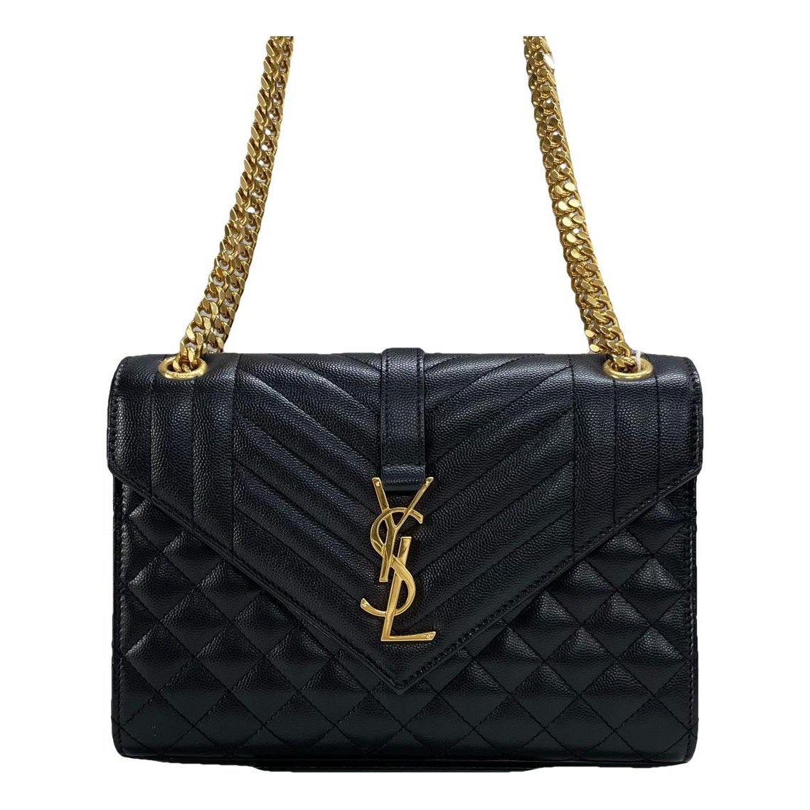 Envelope leather handbag