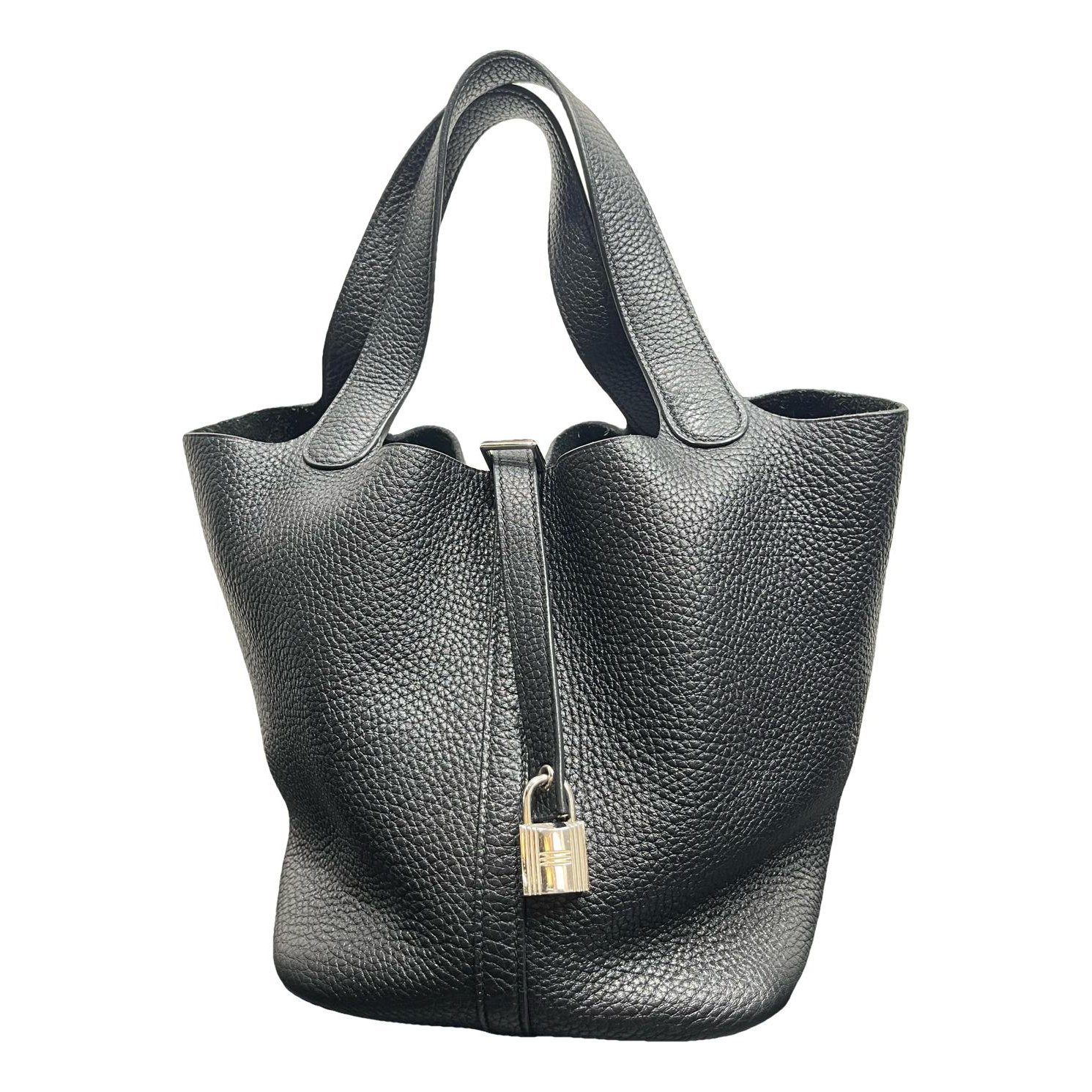 Picotin leather tote