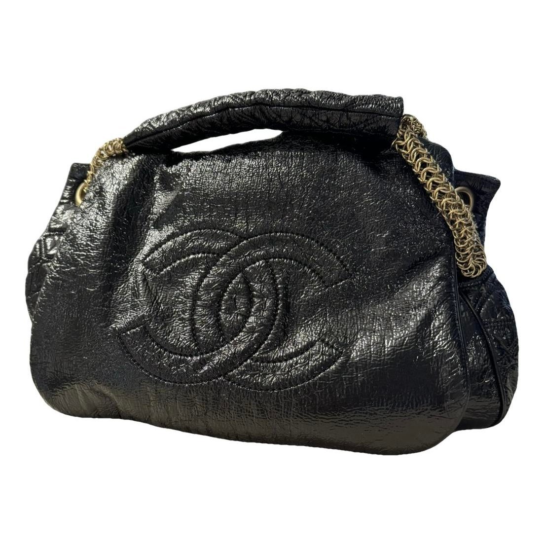 Patent leather handbag