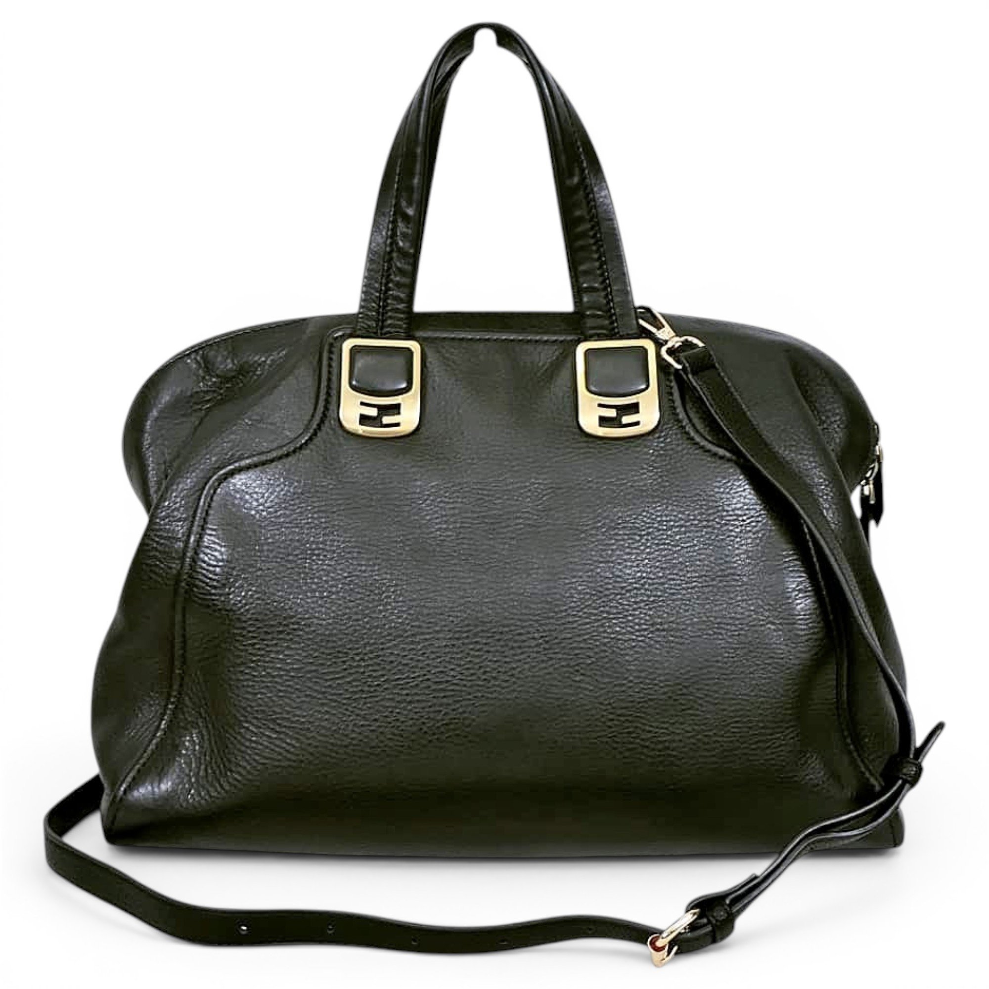 Chameleon leather bowling bag