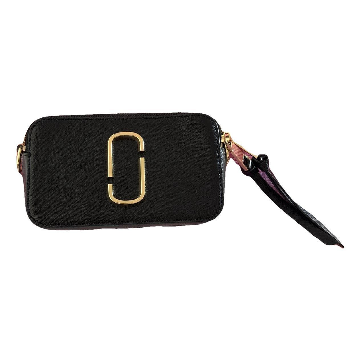 Snapshot leather clutch bag
