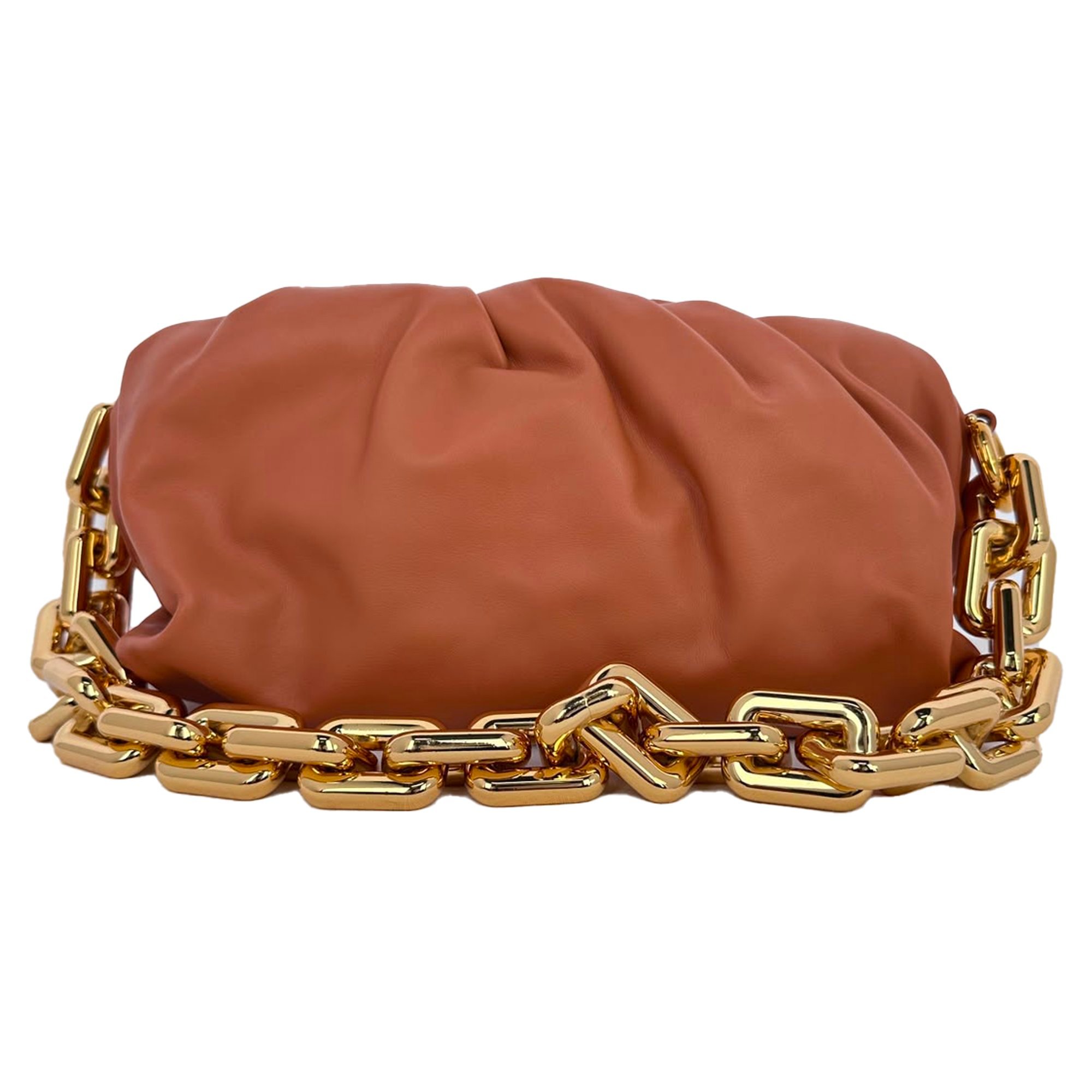 Chain Pouch leather clutch bag