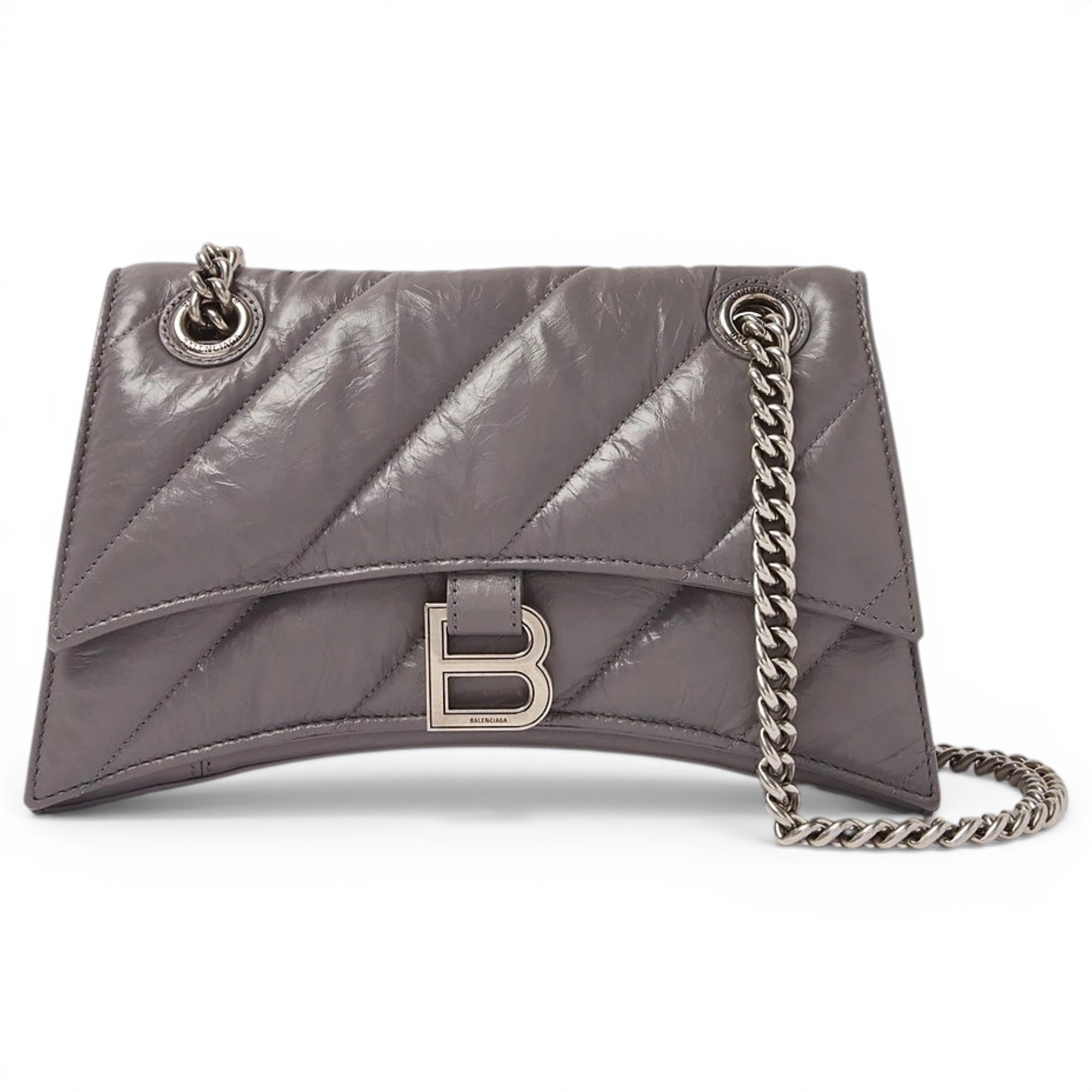 Crush leather handbag