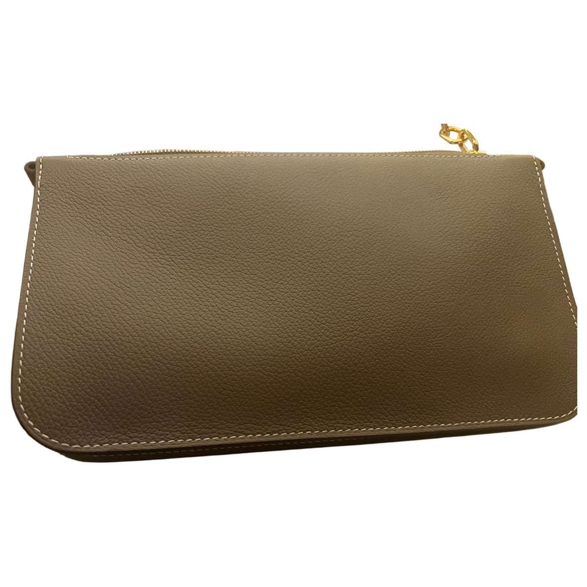 Leather clutch bag