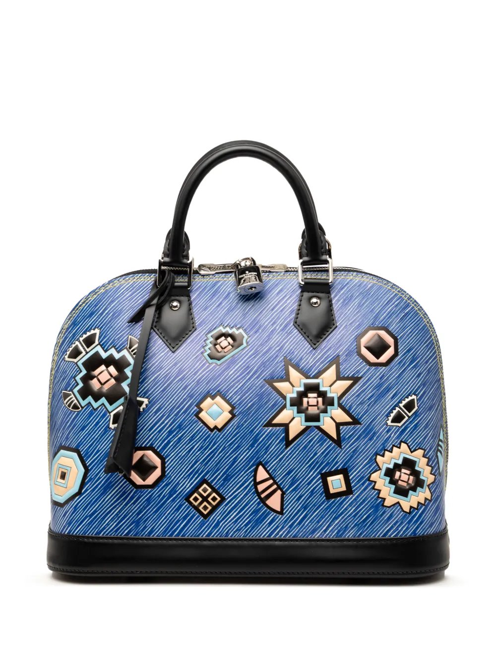 2015 Epi Denim Aztec Alma PM satchel