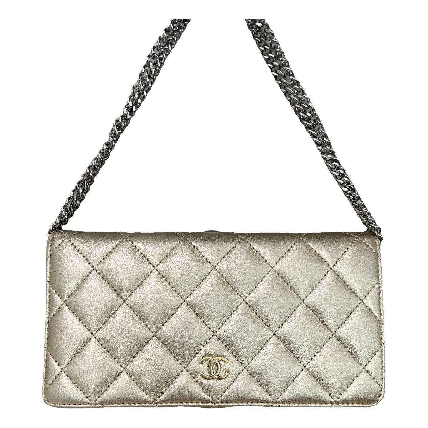 Leather clutch bag