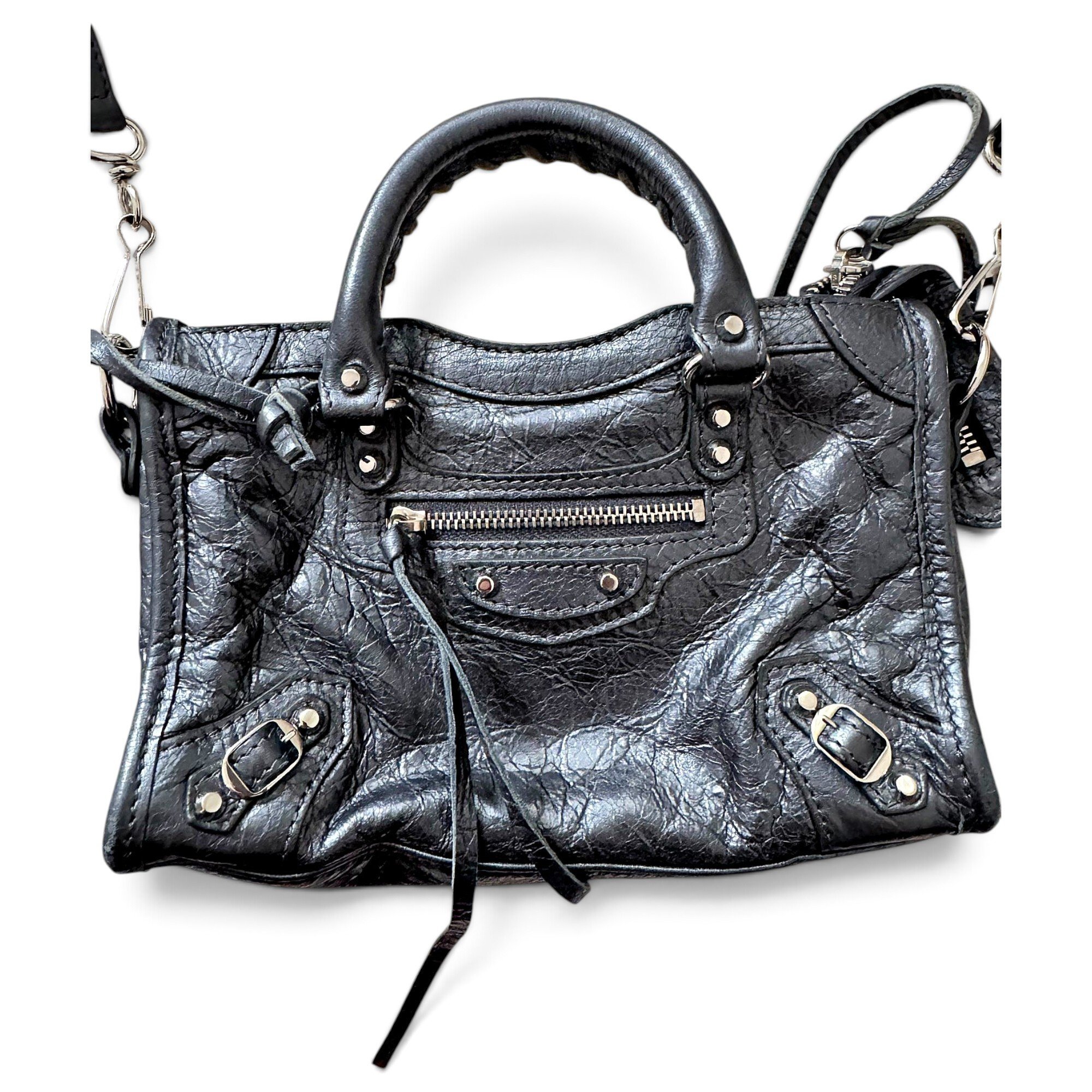 City leather mini bag