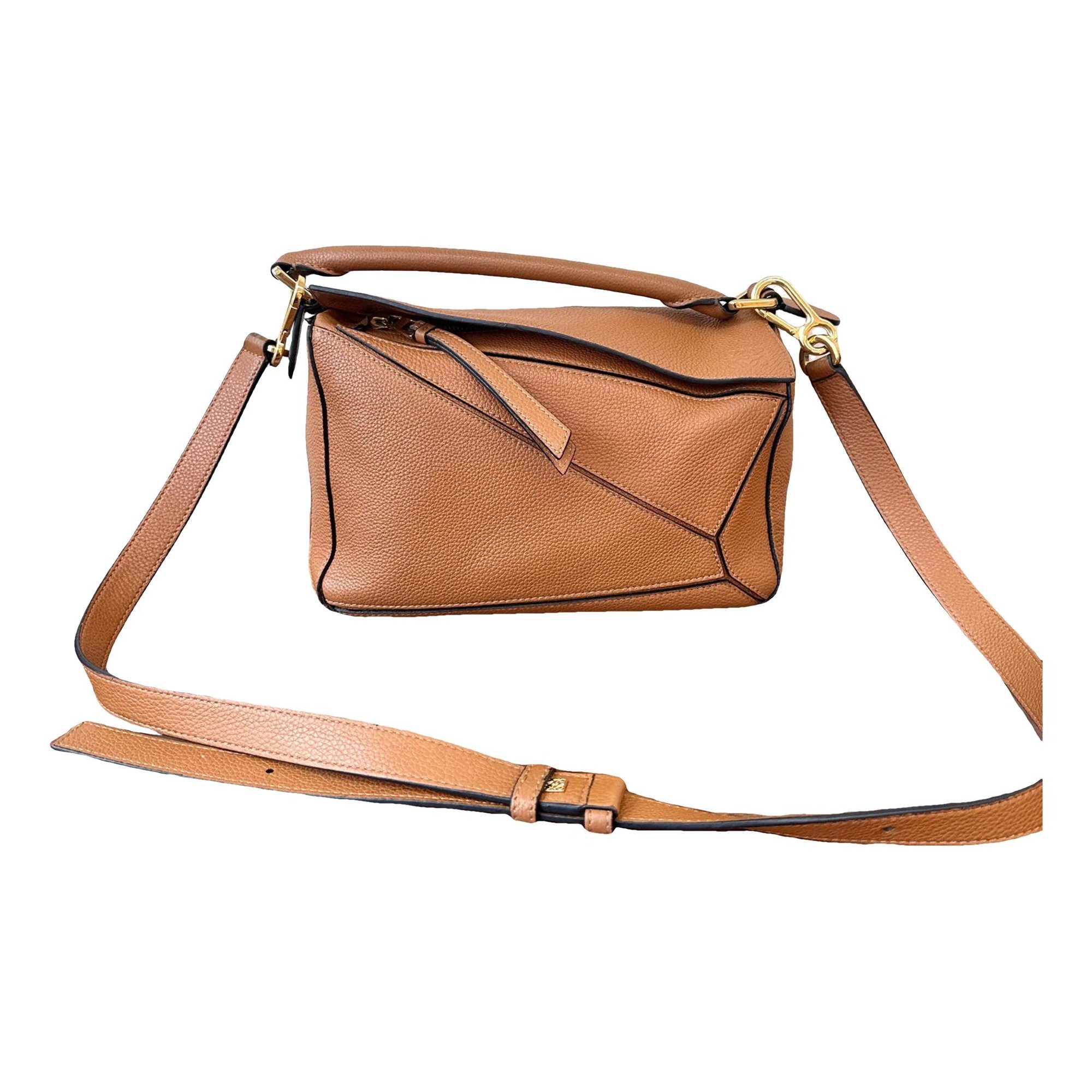 Puzzle leather crossbody bag