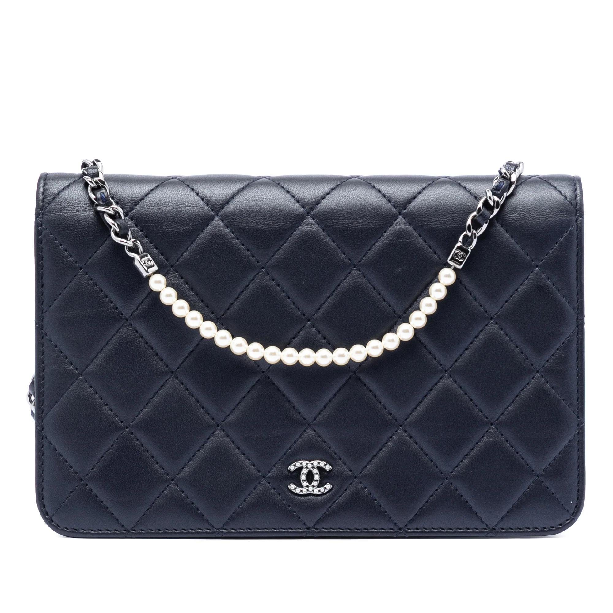 Wallet On Chain leather handbag