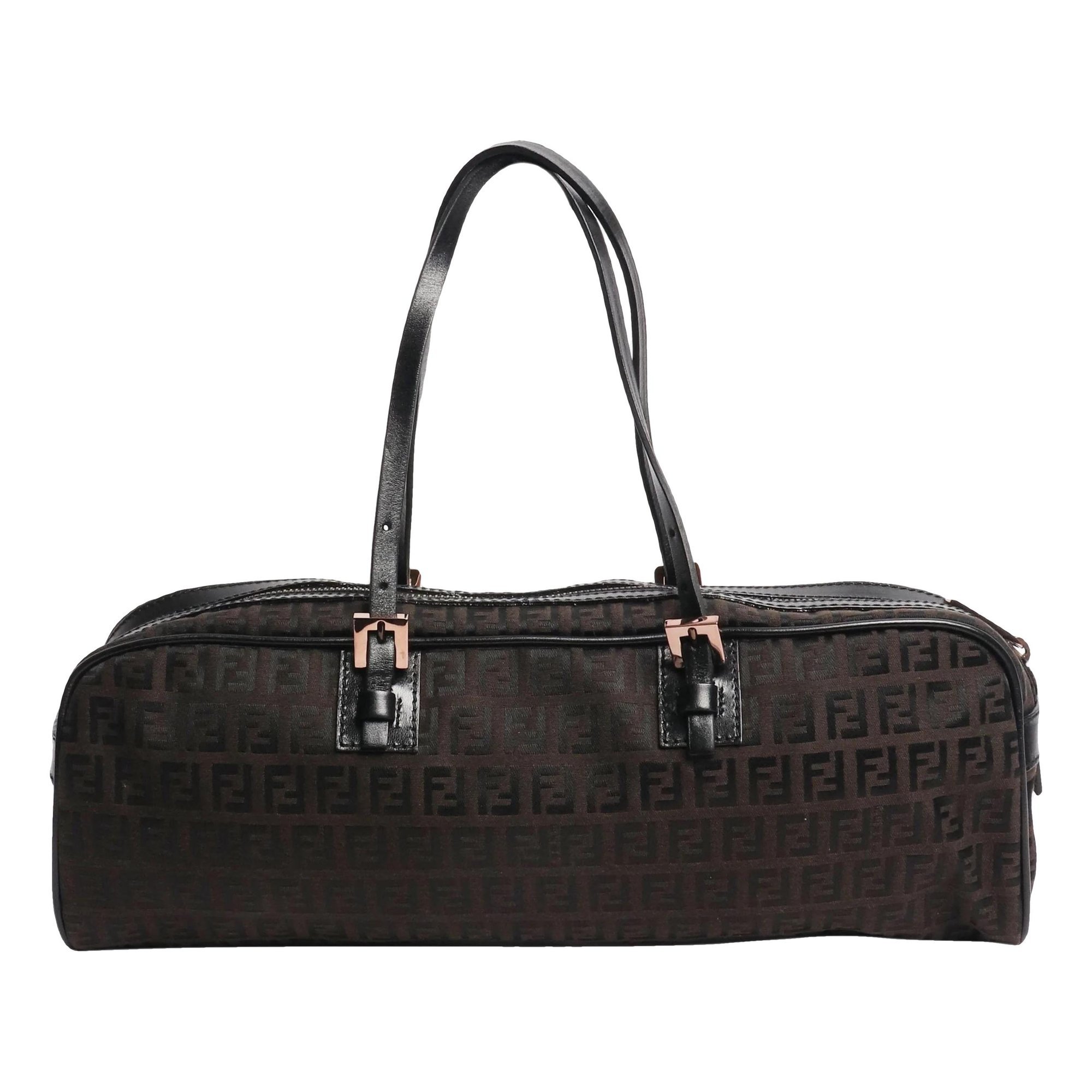 Pocket leather handbag