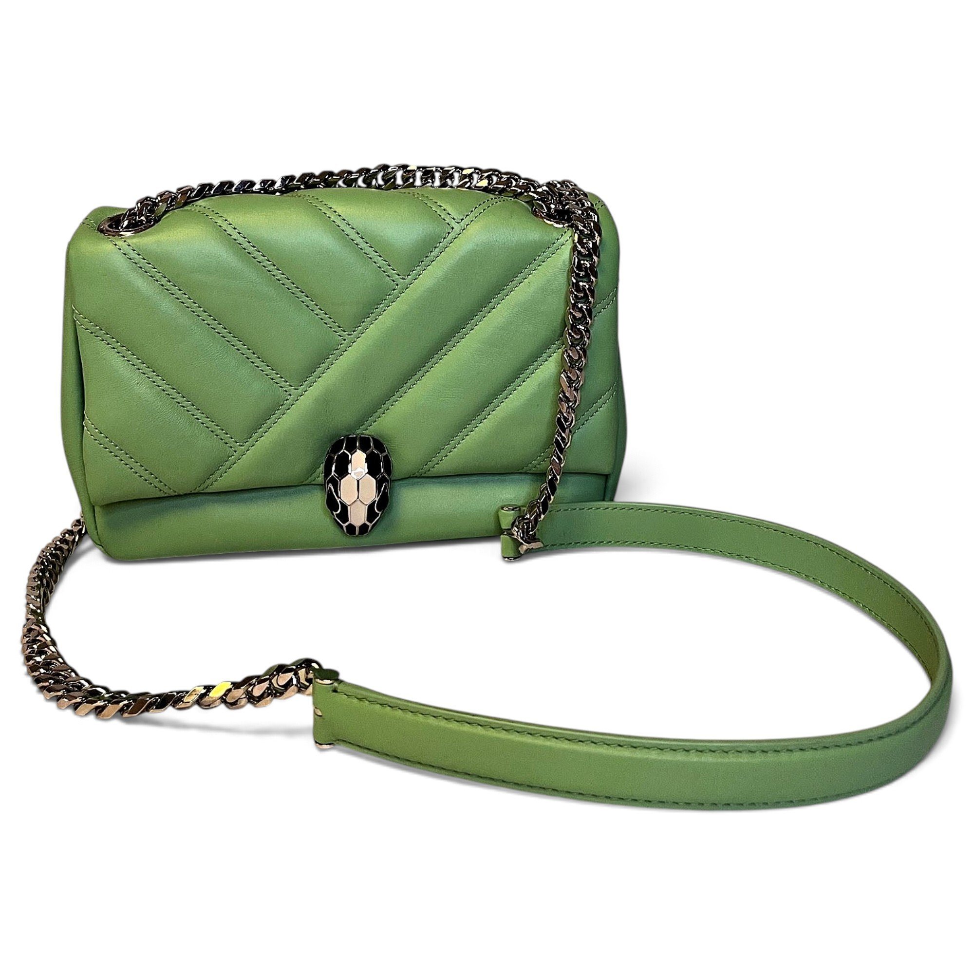 Serpenti leather handbag