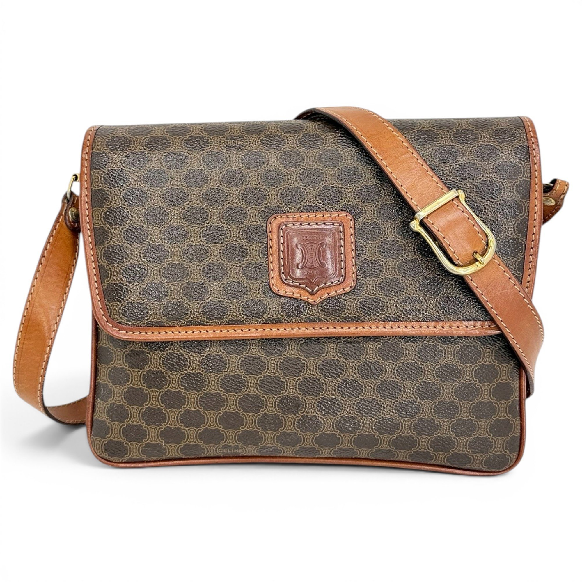 Triomphe leather crossbody bag