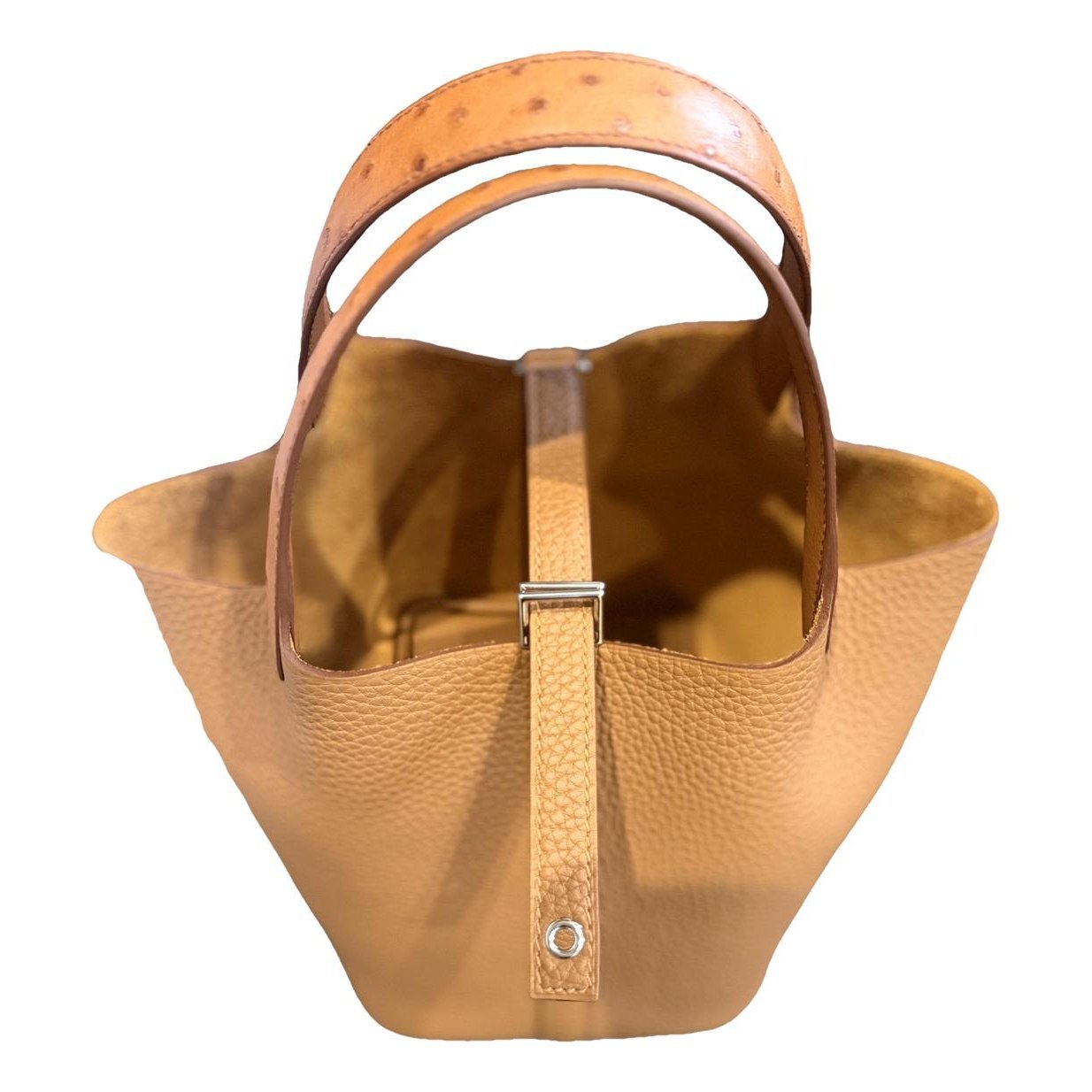 Picotin leather tote